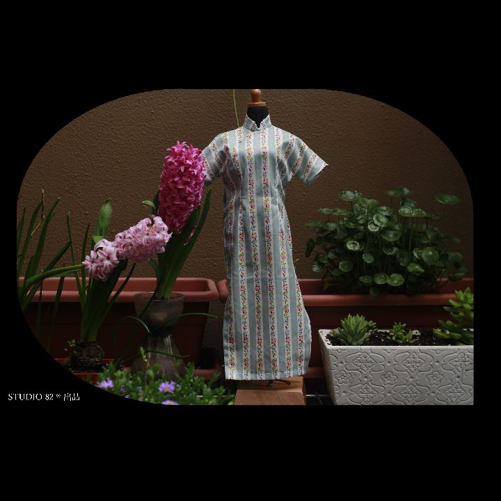 Digital Sewing Pattern:Cheongsam (Qipao) Short-Sleeved Continuous Shoulder Sleeve Sewing Pattern