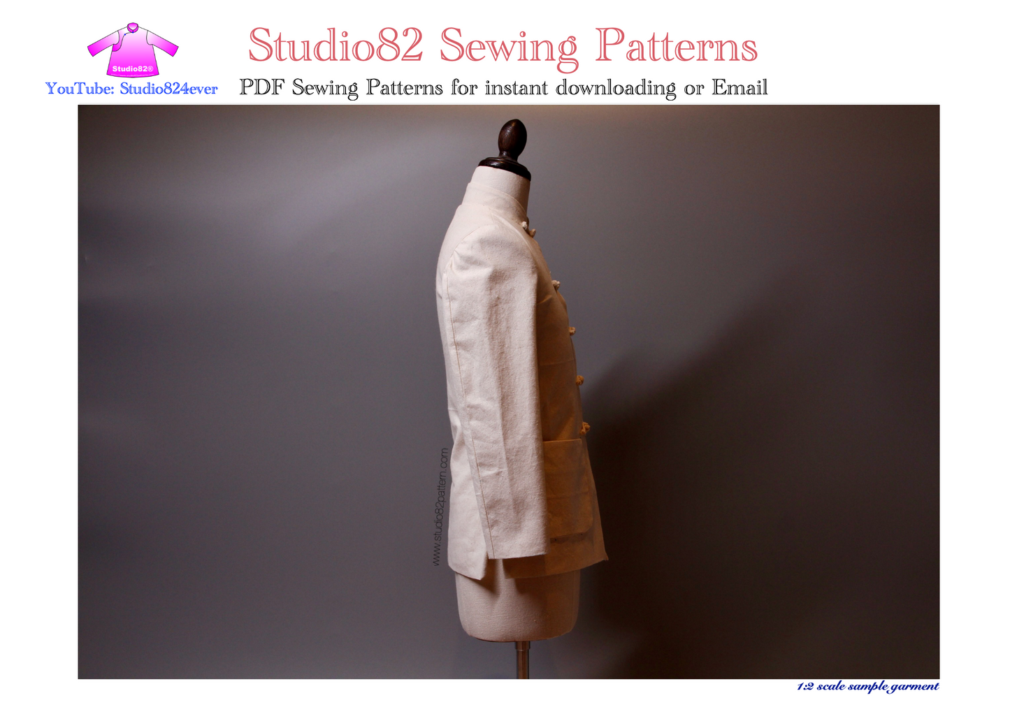 Traditional Tang Suit / Chinese Jacket/ Tangzhuang Pattern for Male