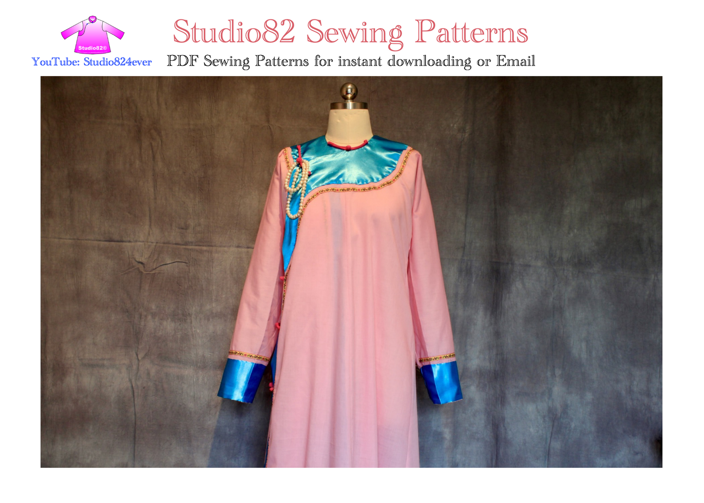 Digital Sewing pattern of Manchu women's Chenyi from Ruyis Royal Love