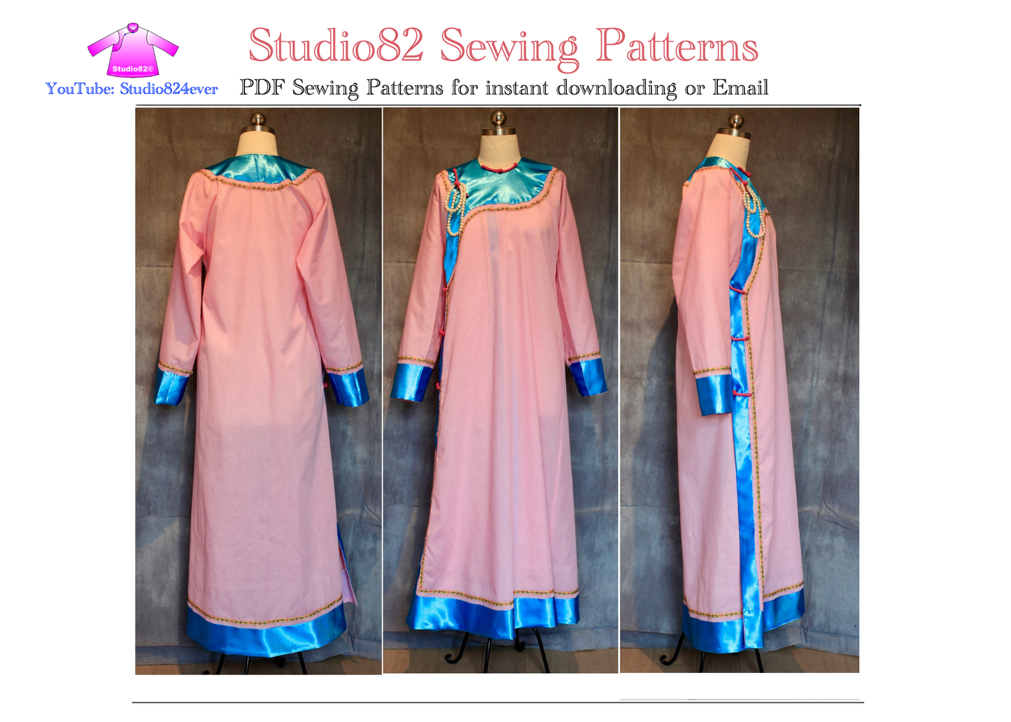 Digital Sewing pattern of Manchu women's Chenyi from Ruyis Royal Love