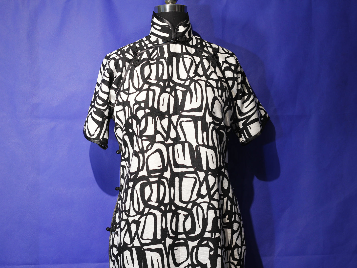 Digital Sewing Pattern of Double Diagonal Plackets Cheongsam Gown