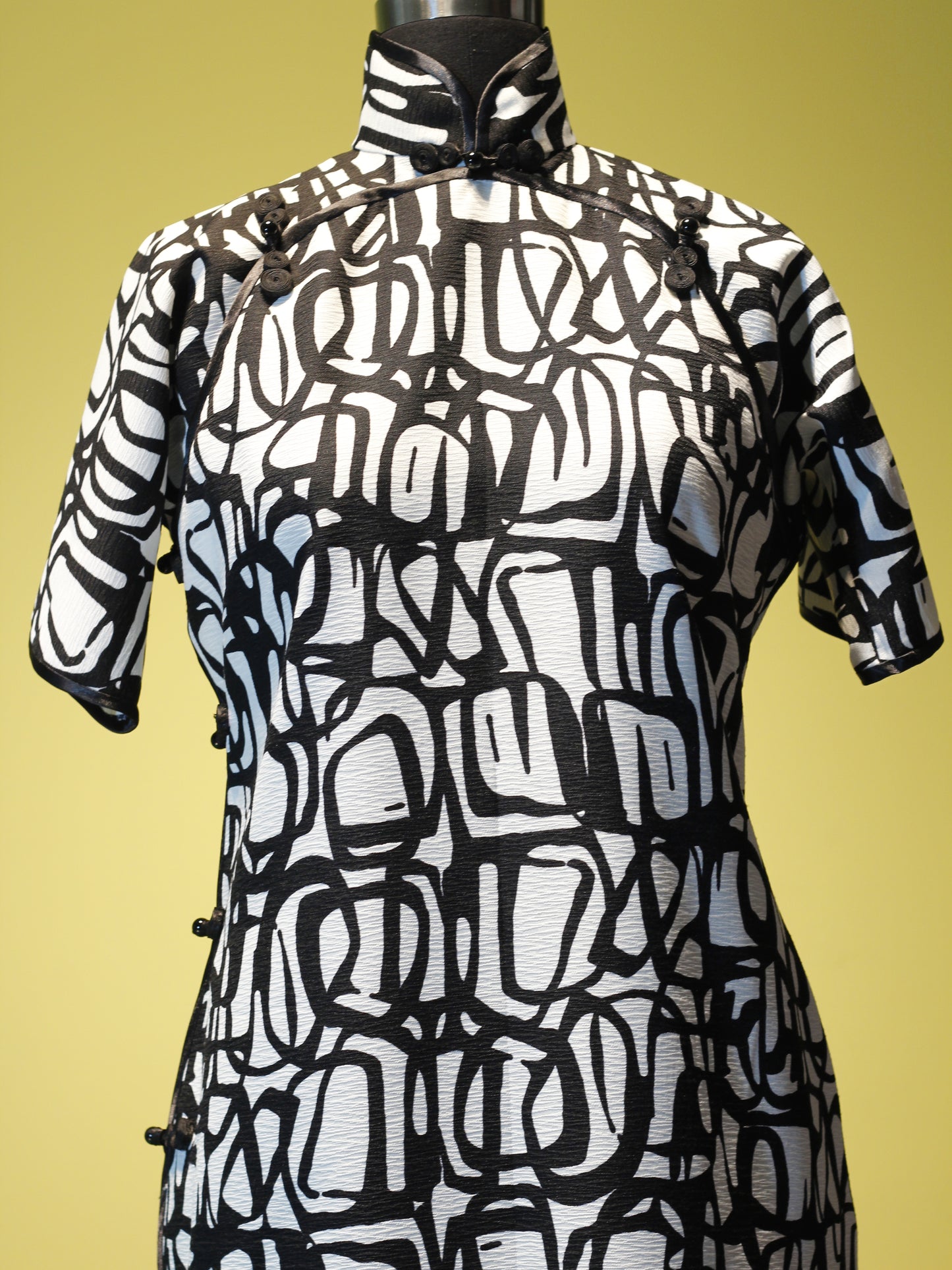 Digital Sewing Pattern of Double Diagonal Plackets Cheongsam Gown