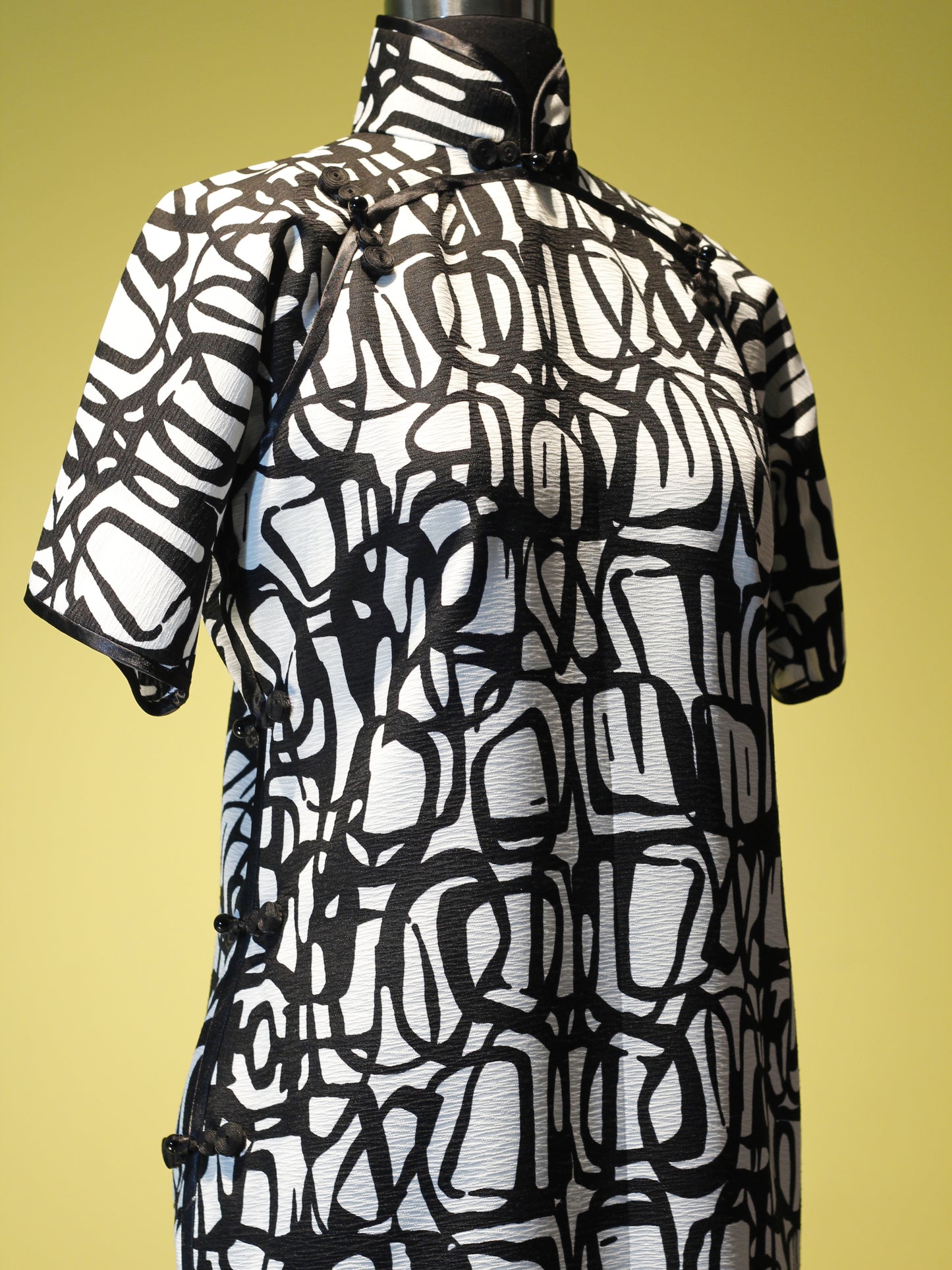 Digital Sewing Pattern of Double Diagonal Plackets Cheongsam Gown
