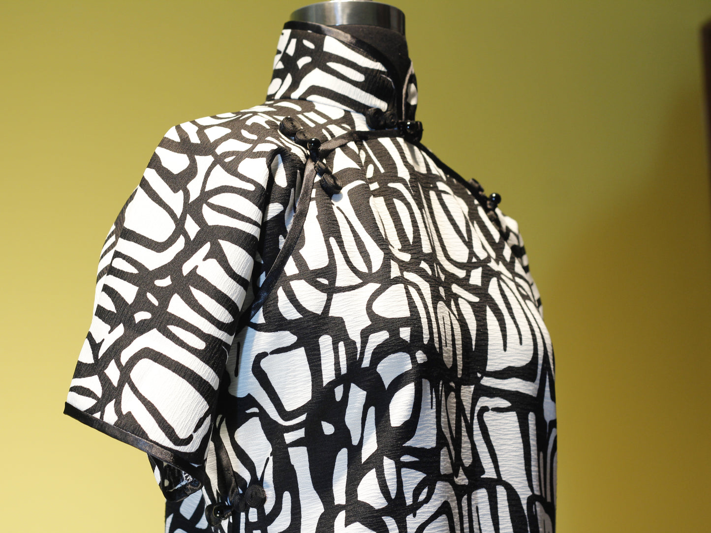 Digital Sewing Pattern of Double Diagonal Plackets Cheongsam Gown