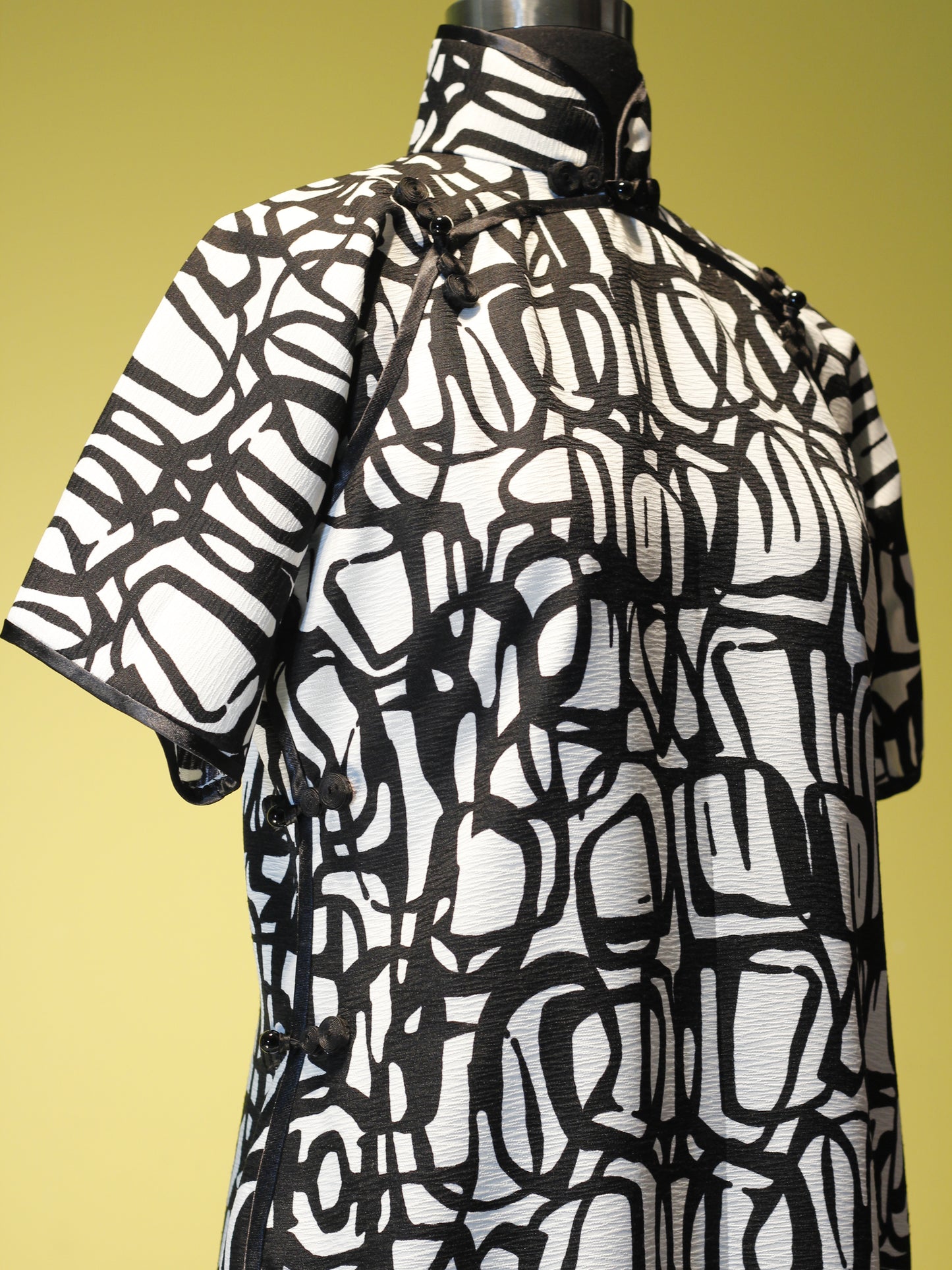 Digital Sewing Pattern of Double Diagonal Plackets Cheongsam Gown