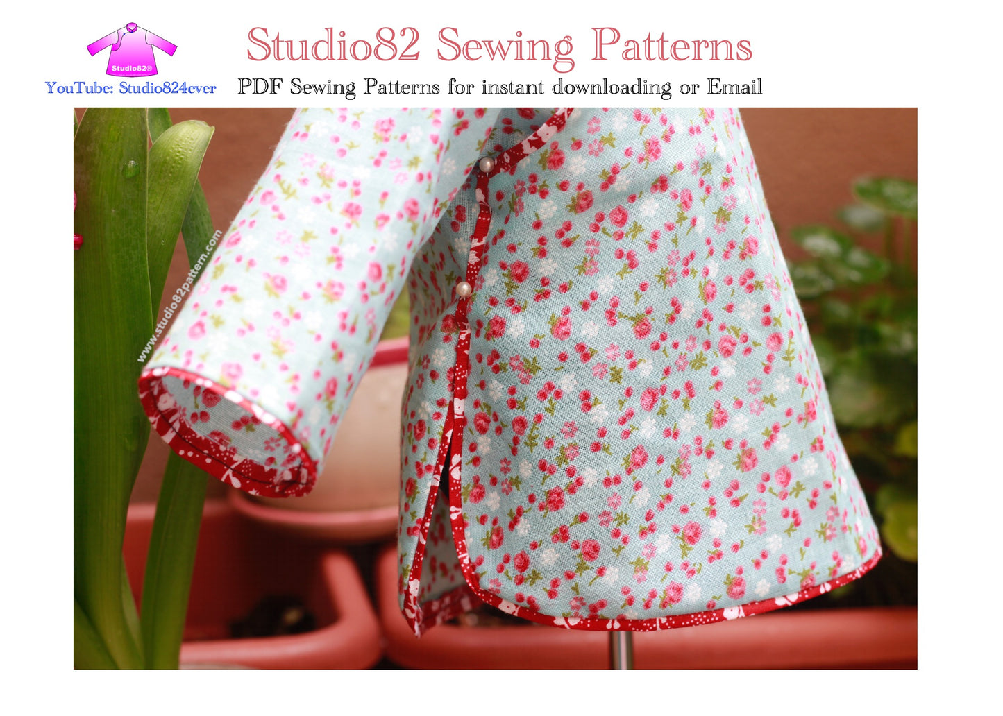 Traditional Chinese Side-slit Qipao (Cheongsam) Top (One-piece Continuous Cut)&nbsp;