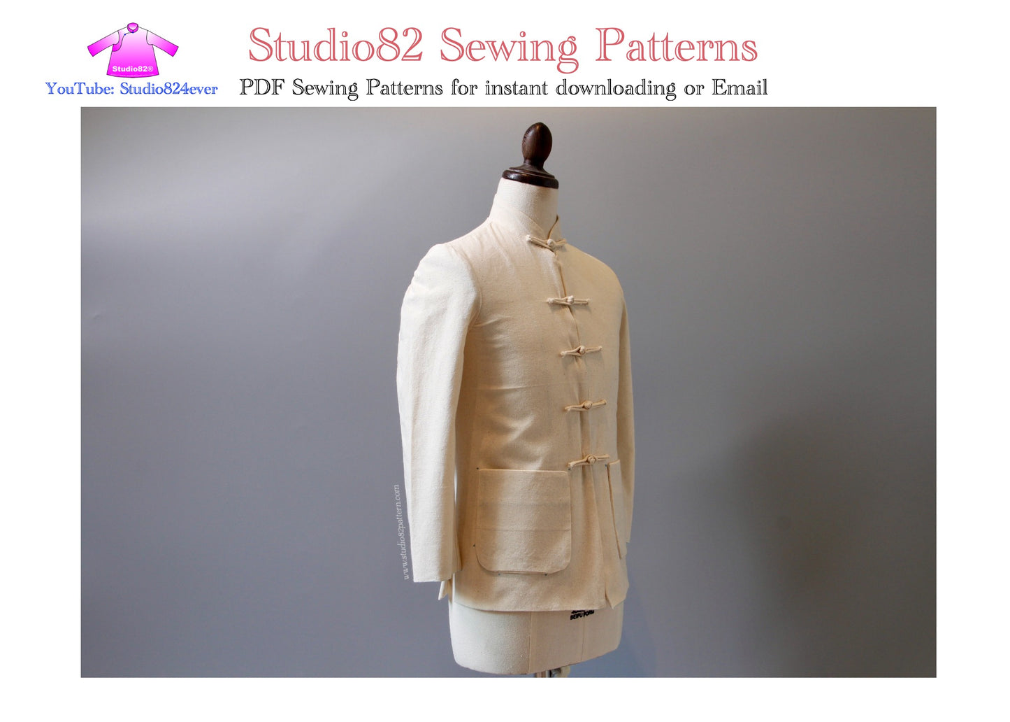 Traditional Tang Suit / Chinese Jacket/ Tangzhuang Pattern for Male