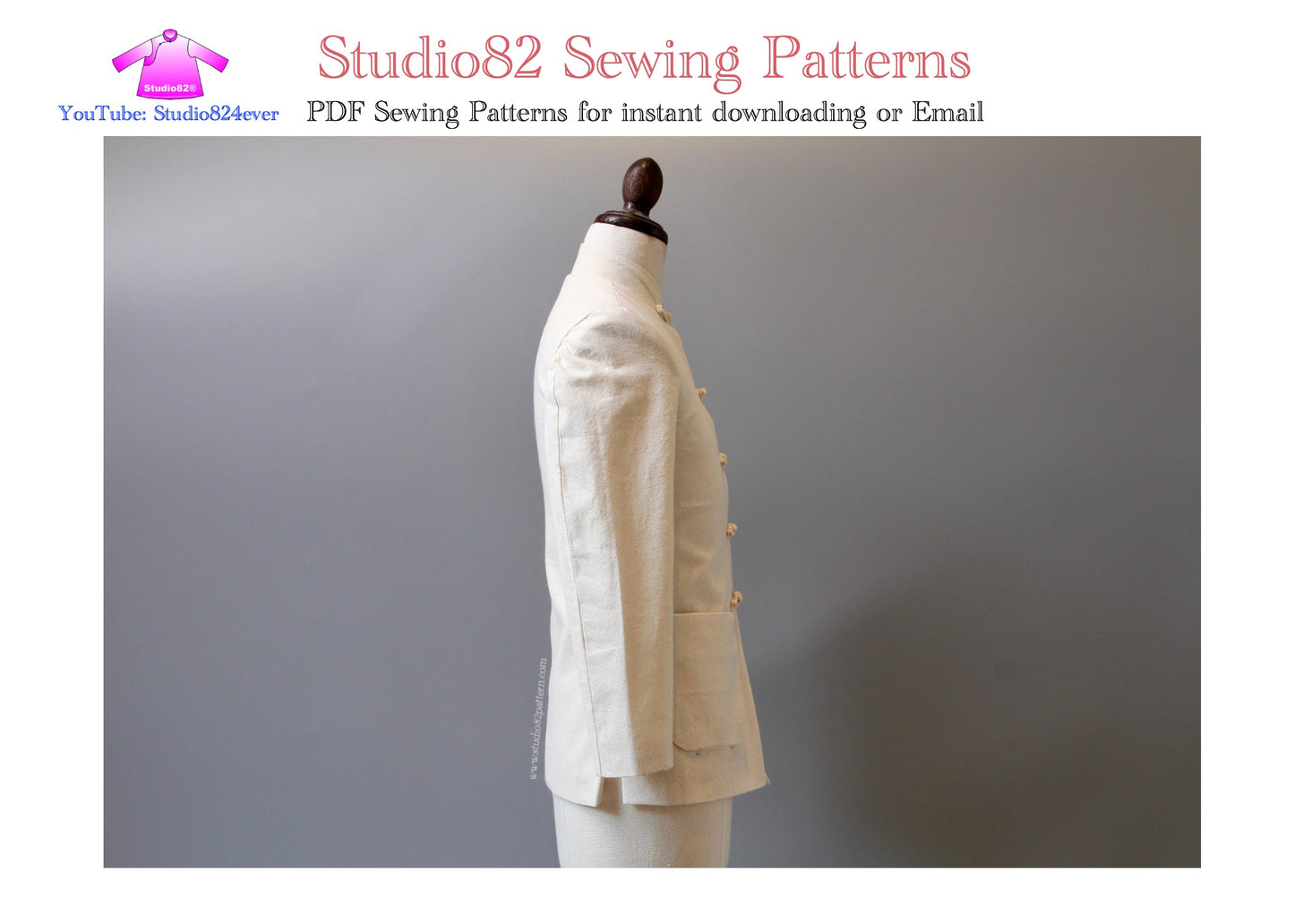 Traditional Tang Suit / Chinese Jacket/ Tangzhuang Pattern for Male