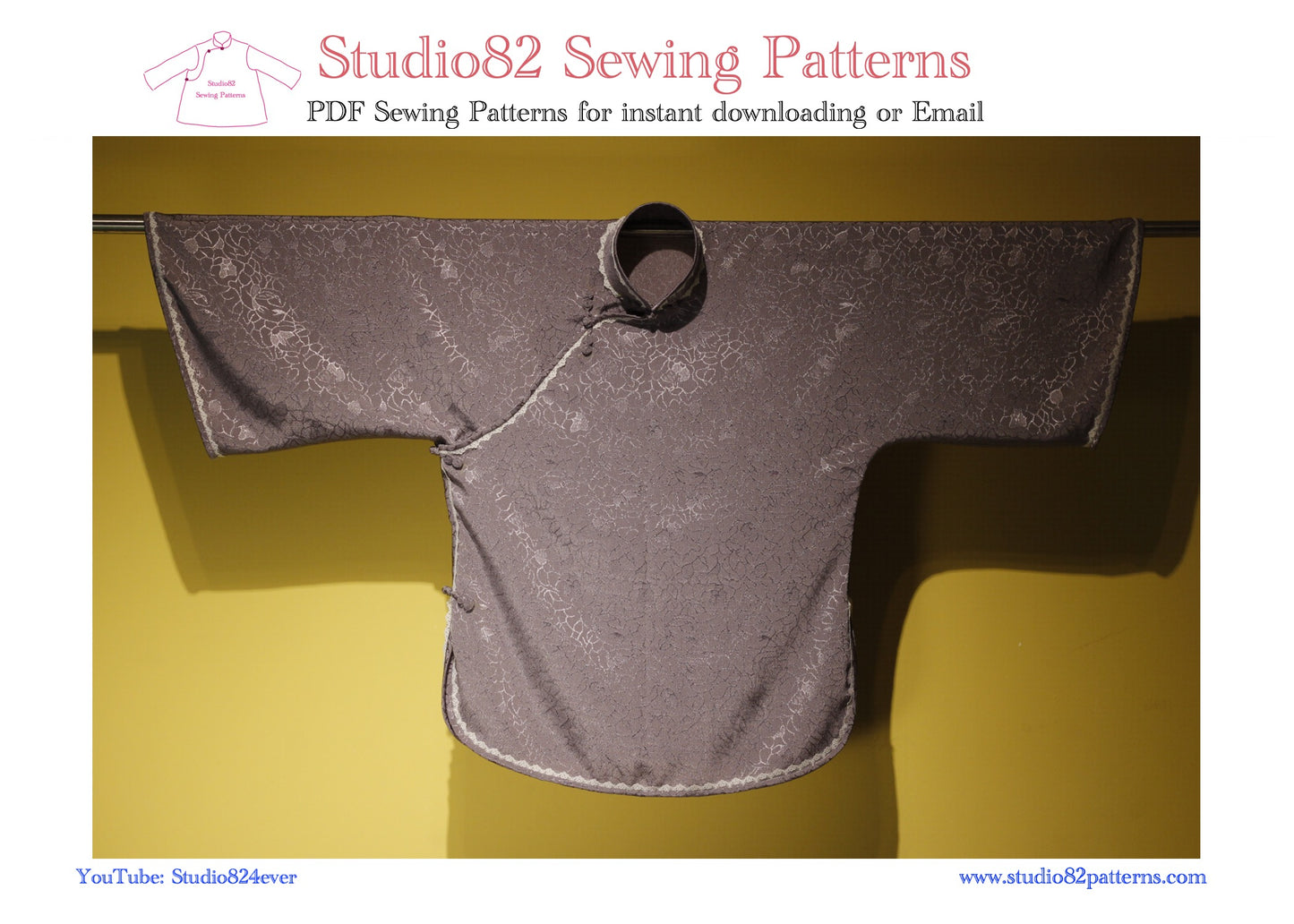 Digital Sewing Pattern: Traditional Flat-Cut Short Top with Inverted Sleeves | Dao-Da-Xiu Sewing Pattern