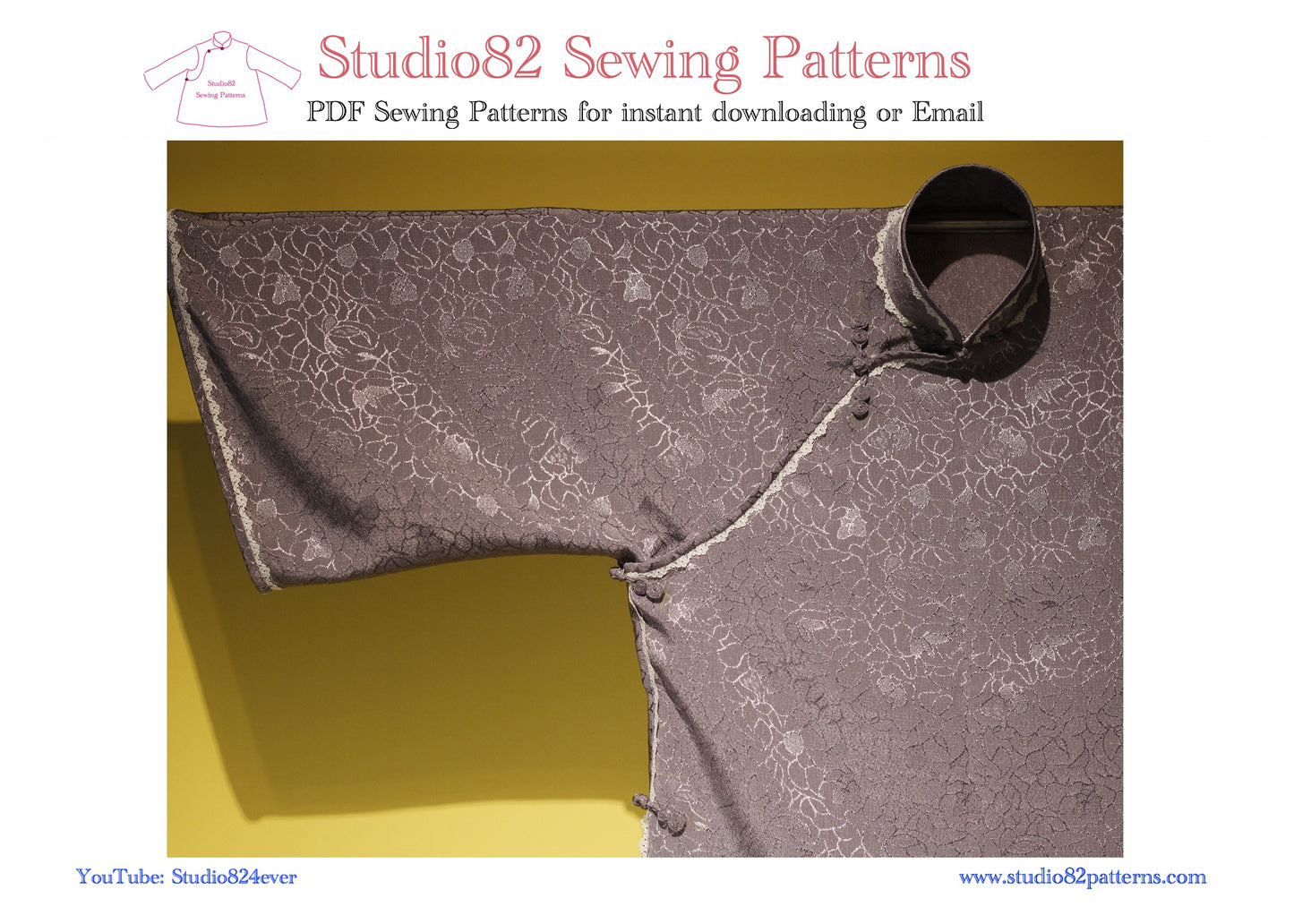 Digital Sewing Pattern: Traditional Flat-Cut Short Top with Inverted Sleeves | Dao-Da-Xiu Sewing Pattern