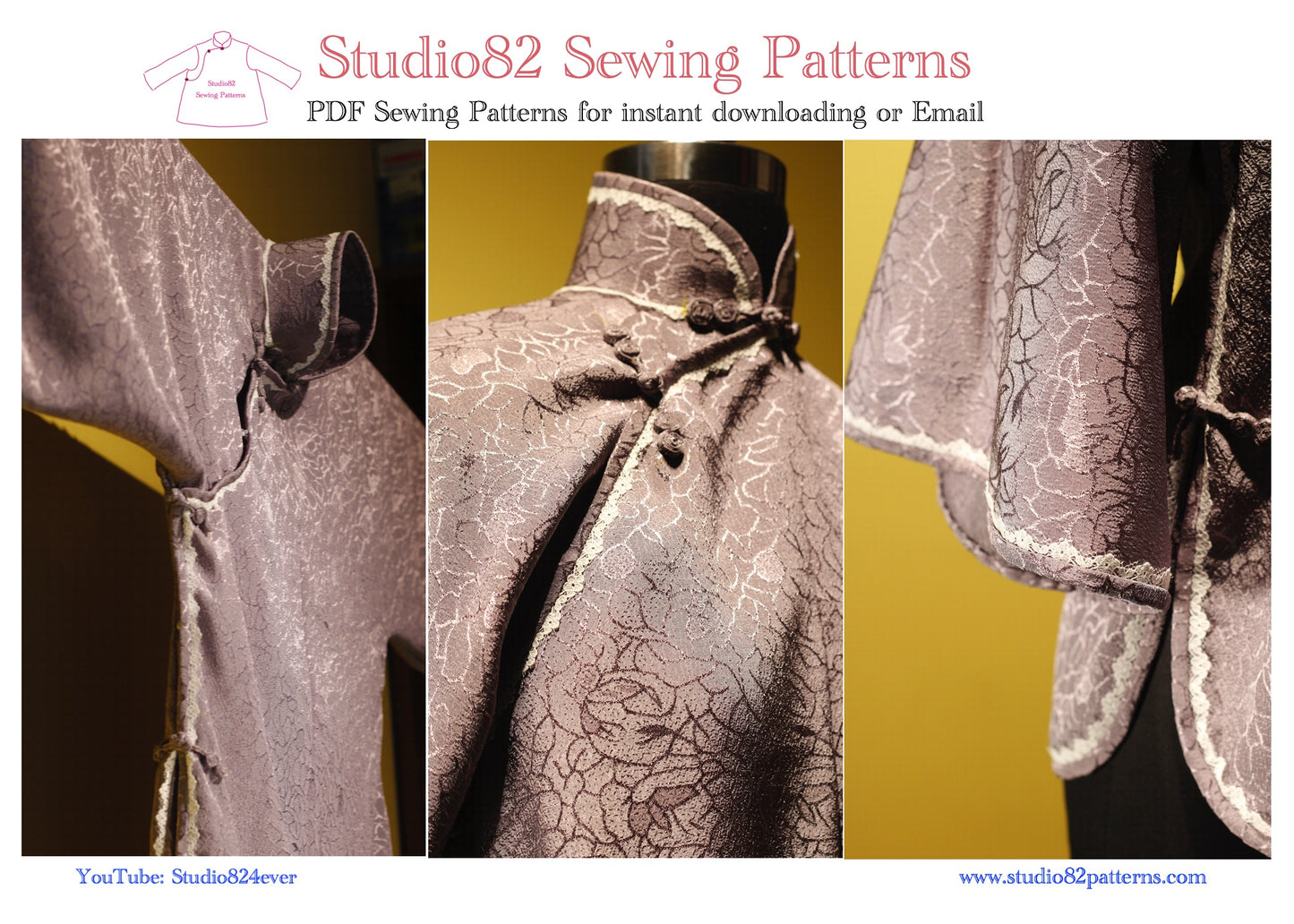 Digital Sewing Pattern: Traditional Flat-Cut Short Top with Inverted Sleeves | Dao-Da-Xiu Sewing Pattern