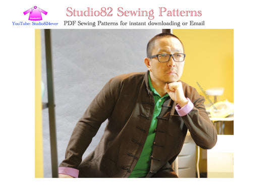 Underarm Gusset Men's Fashion Tang Suit - Digital Sewing Pattern
