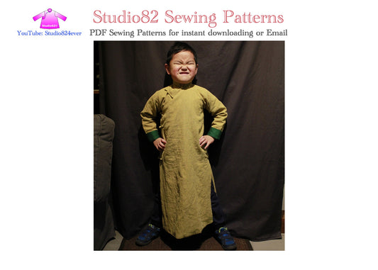 Digital Sewing Pattern for Boys' Tang Suit Long Gown (Chang Shan)