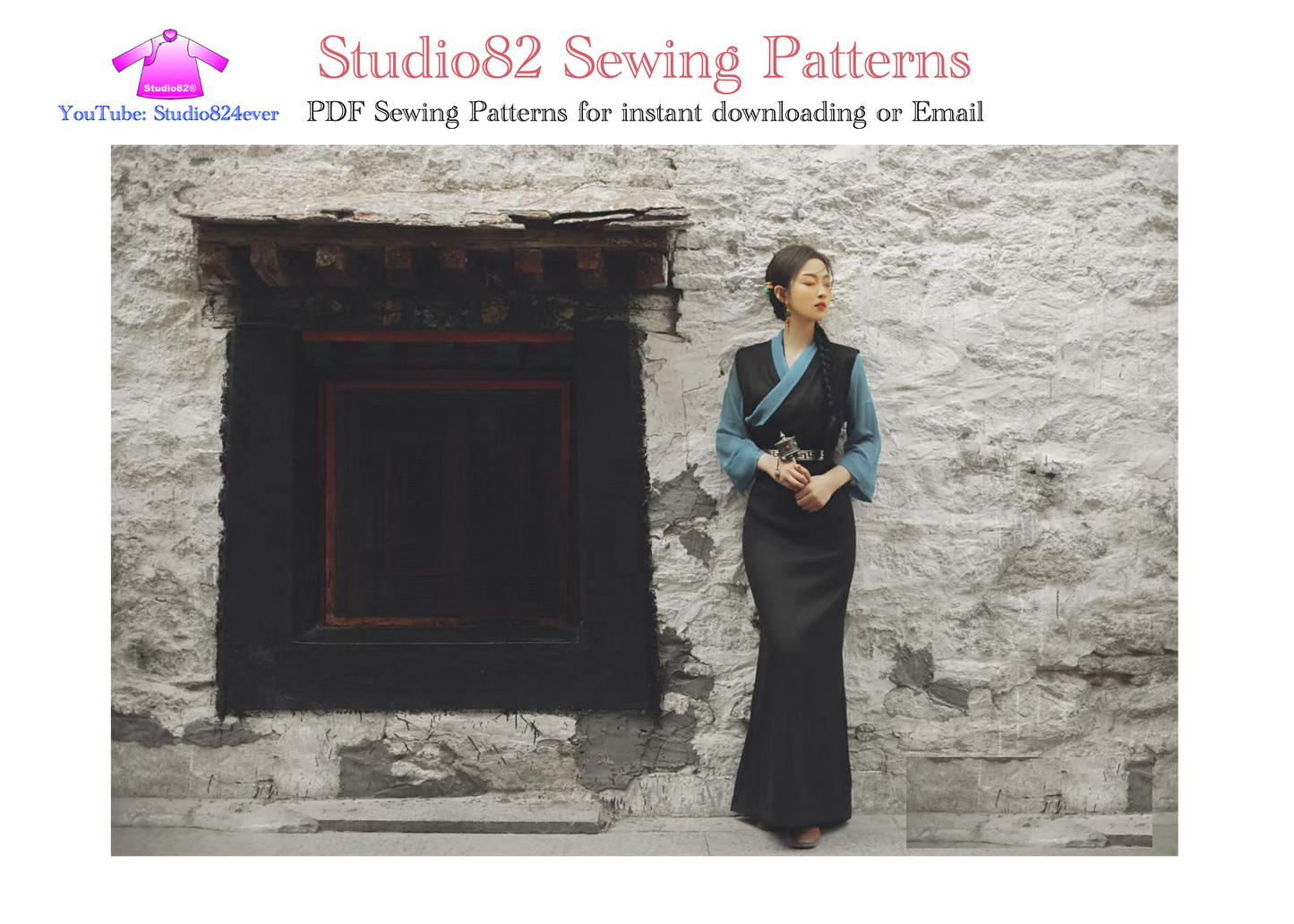 Digital Sewing Pattern of Lhasa Chuba for Instant Download