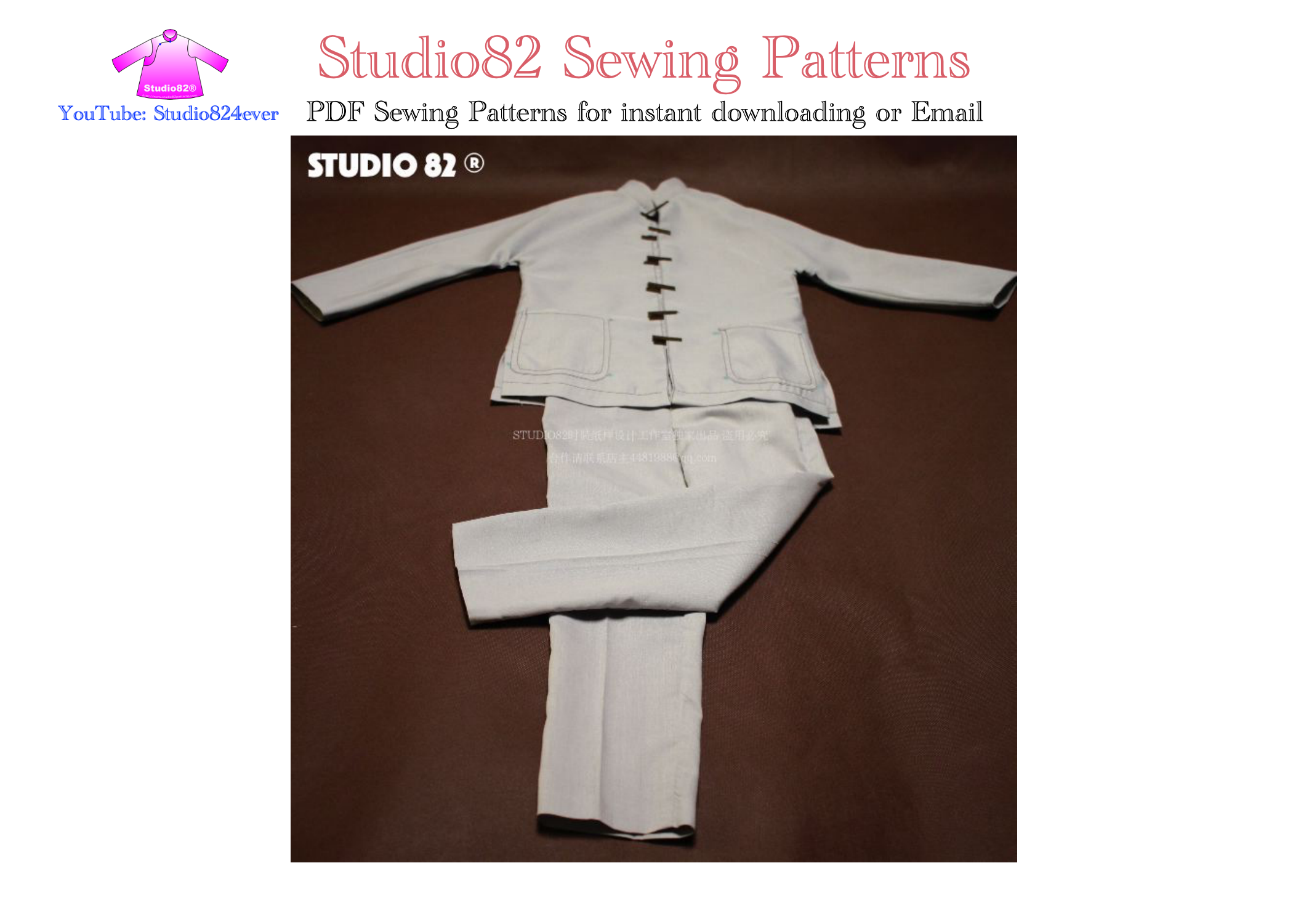 Authentic Traditional Tai Chi Suit PDF Sewing Pattern( Top & Pants ...