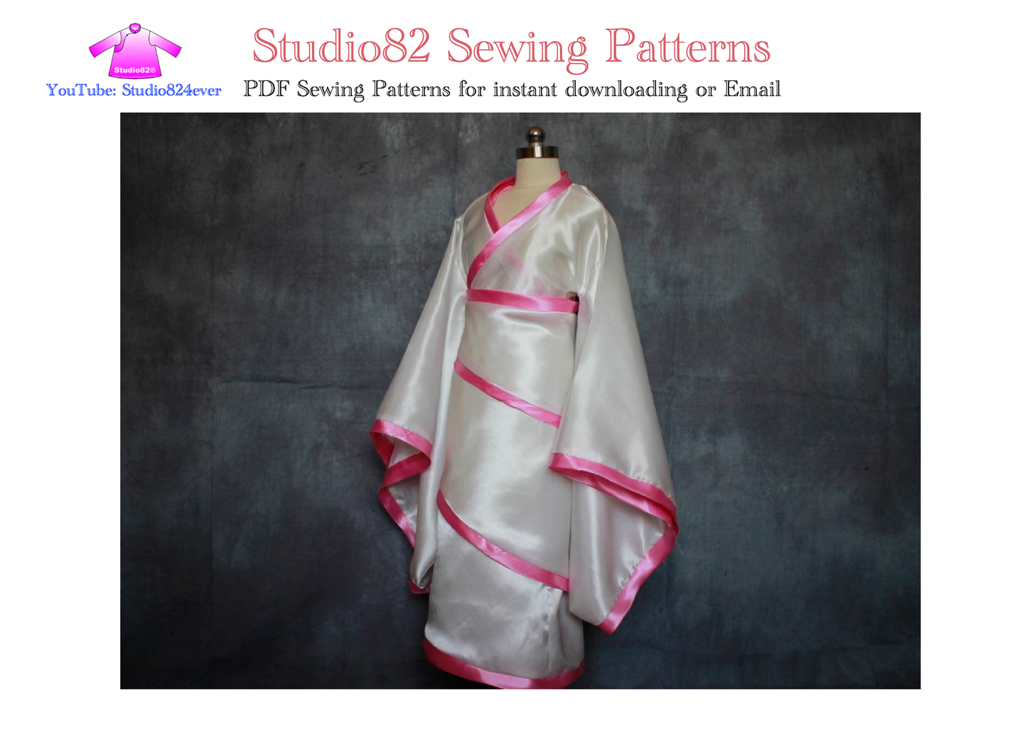 Digital Sewing Pattern of Wide-Sleeve and 3 Wraps Qu_Ju