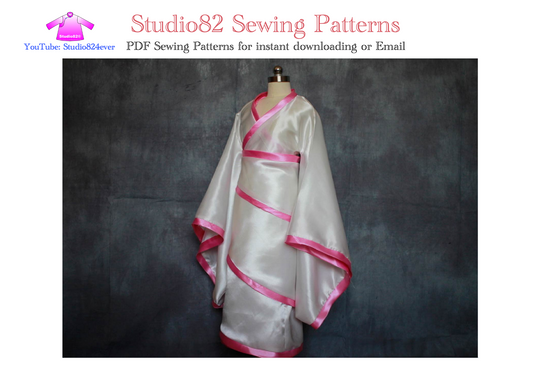 Digital Sewing Pattern of Wide-Sleeve and 3 Wraps Qu_Ju