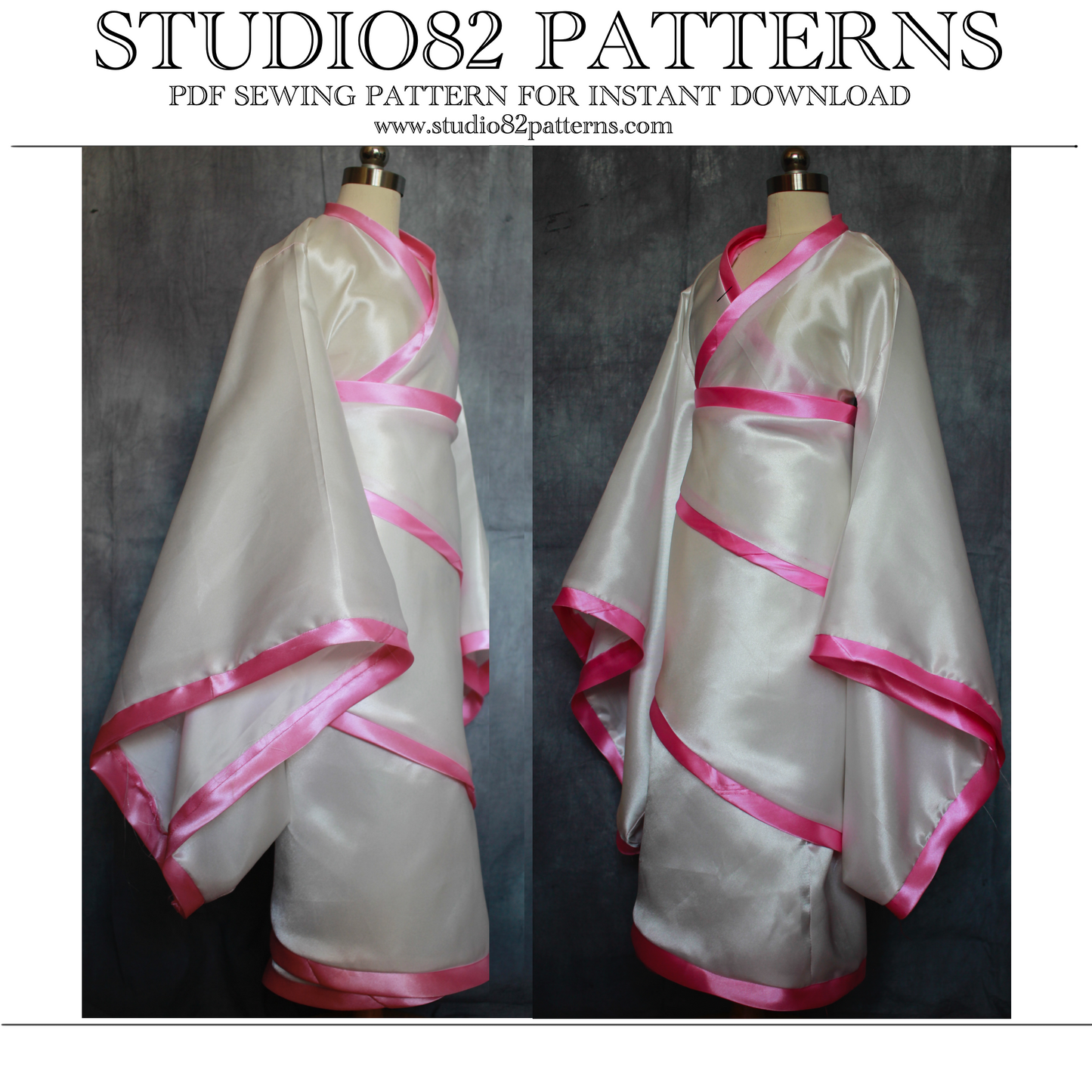 Digital Sewing Pattern of Wide-Sleeve and 3 Wraps Qu_Ju
