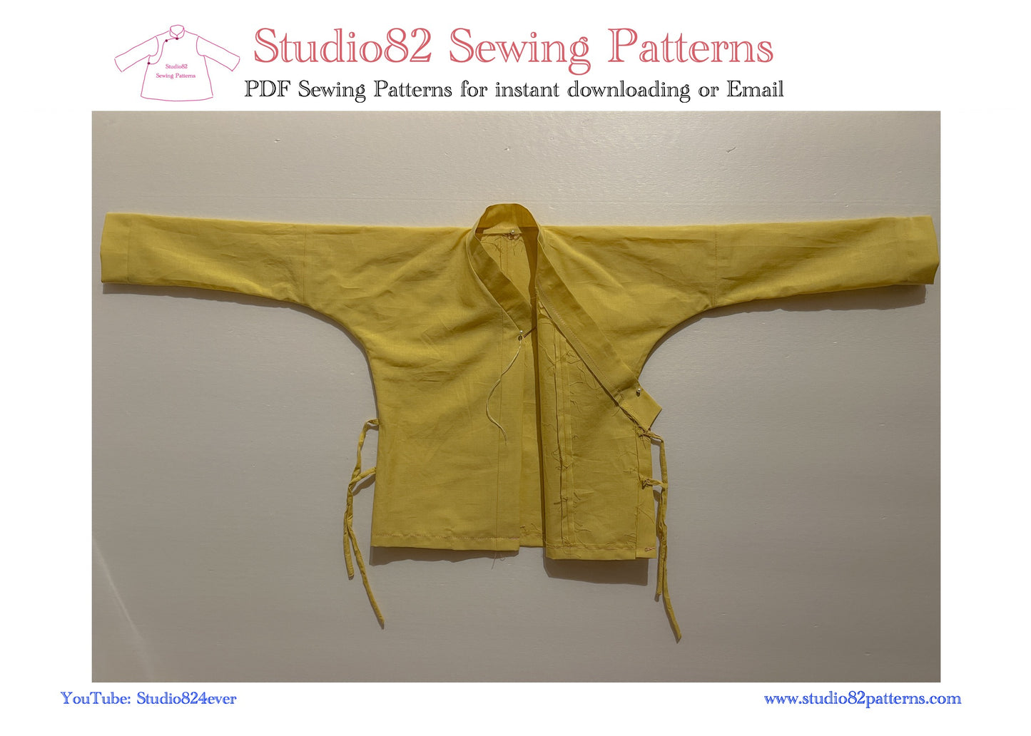 Digital Sewing pattern of The Cross-Collar Right-Wrapped Upper Garment