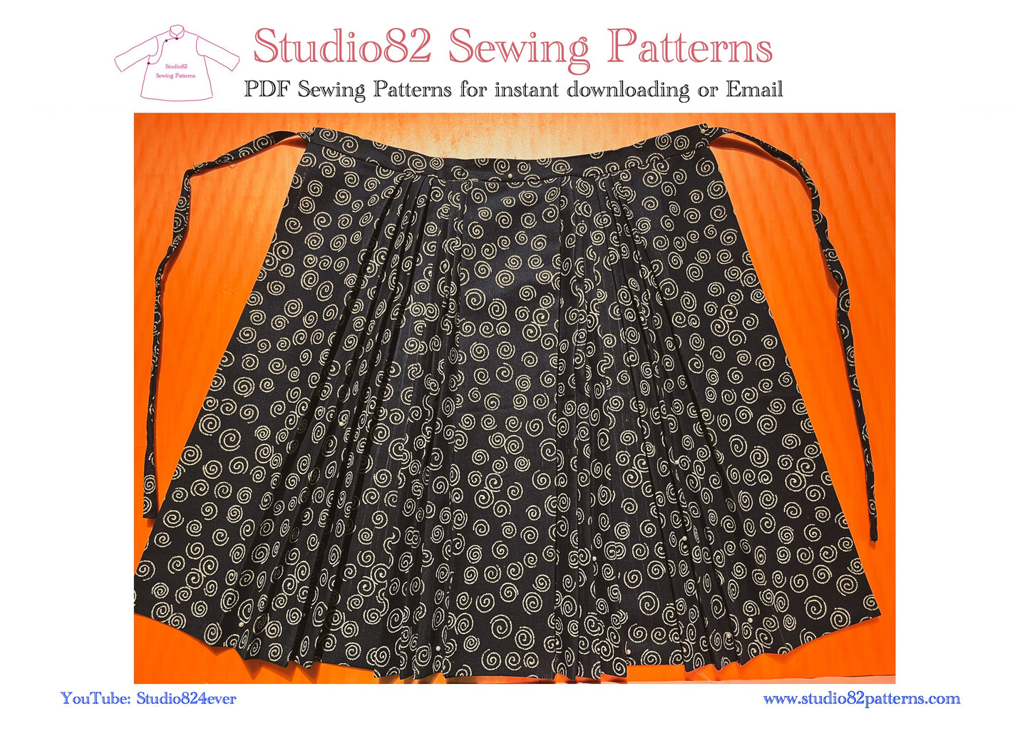Digital sewing pattern of Horse-face Skirt(A silhouette) with video tutorial