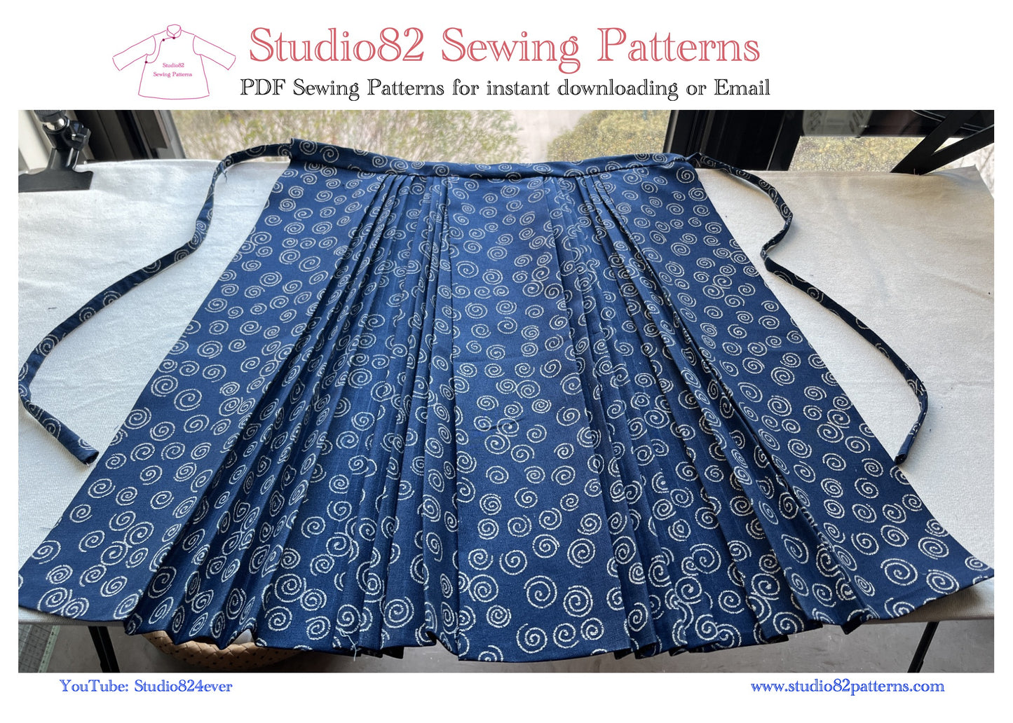 Digital sewing pattern of Horse-face Skirt(A silhouette) with video tutorial