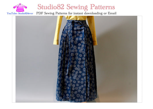 Digital sewing pattern of Horse-face Skirt(A silhouette) with video tutorial