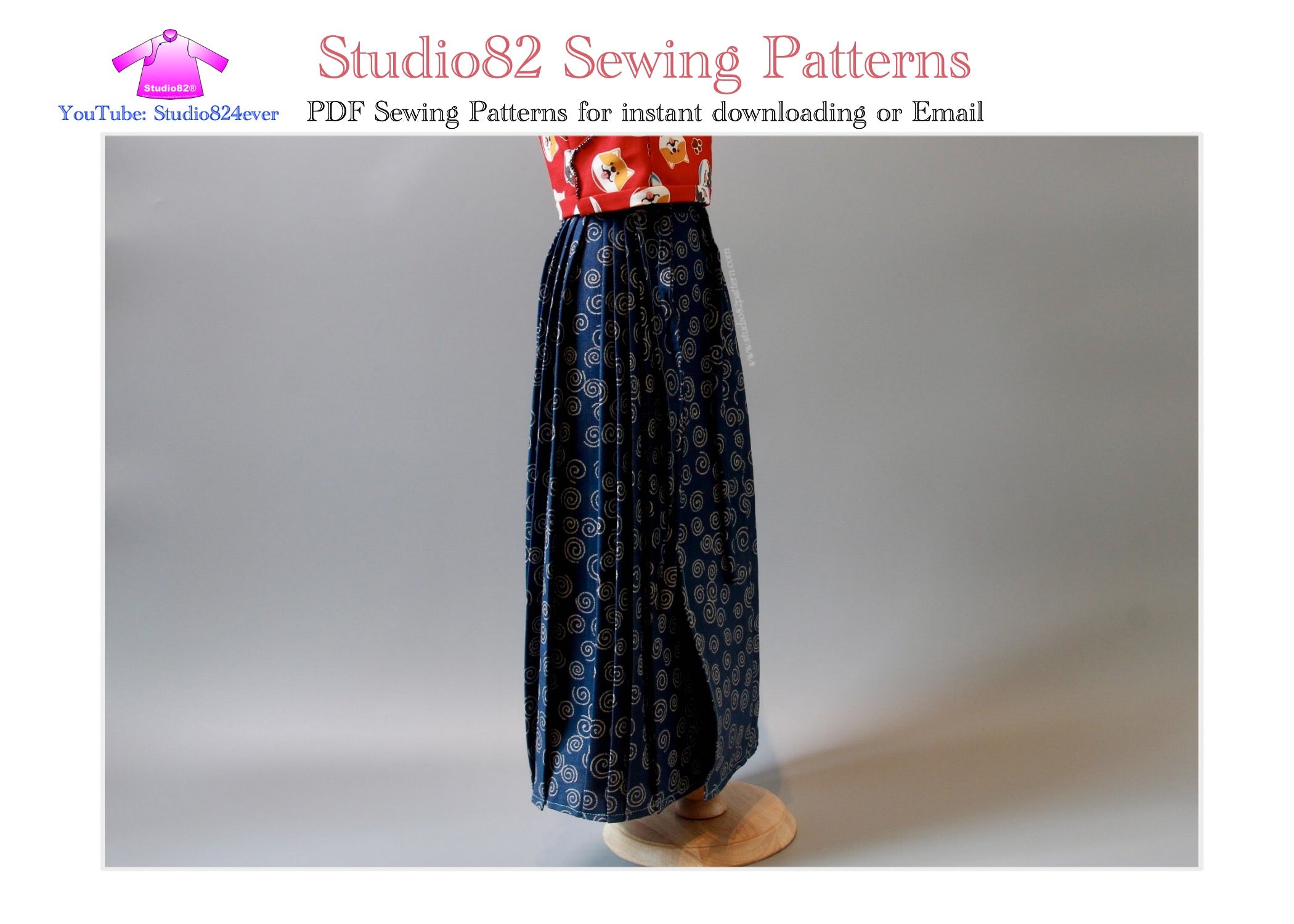 Digital sewing pattern of Horse-face Skirt(A silhouette) with