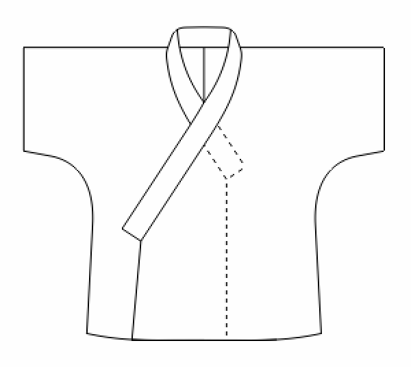 PDF Sewing Pattern of Half Sleeve Coat with Cross Collar