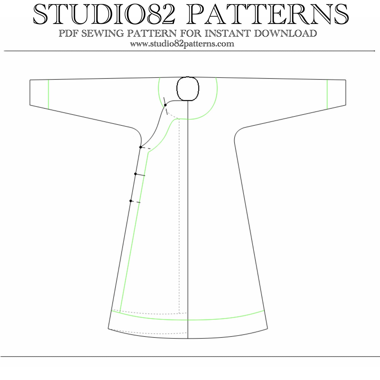 Digital Sewing pattern of Manchu women's Chenyi from Ruyis Royal Love