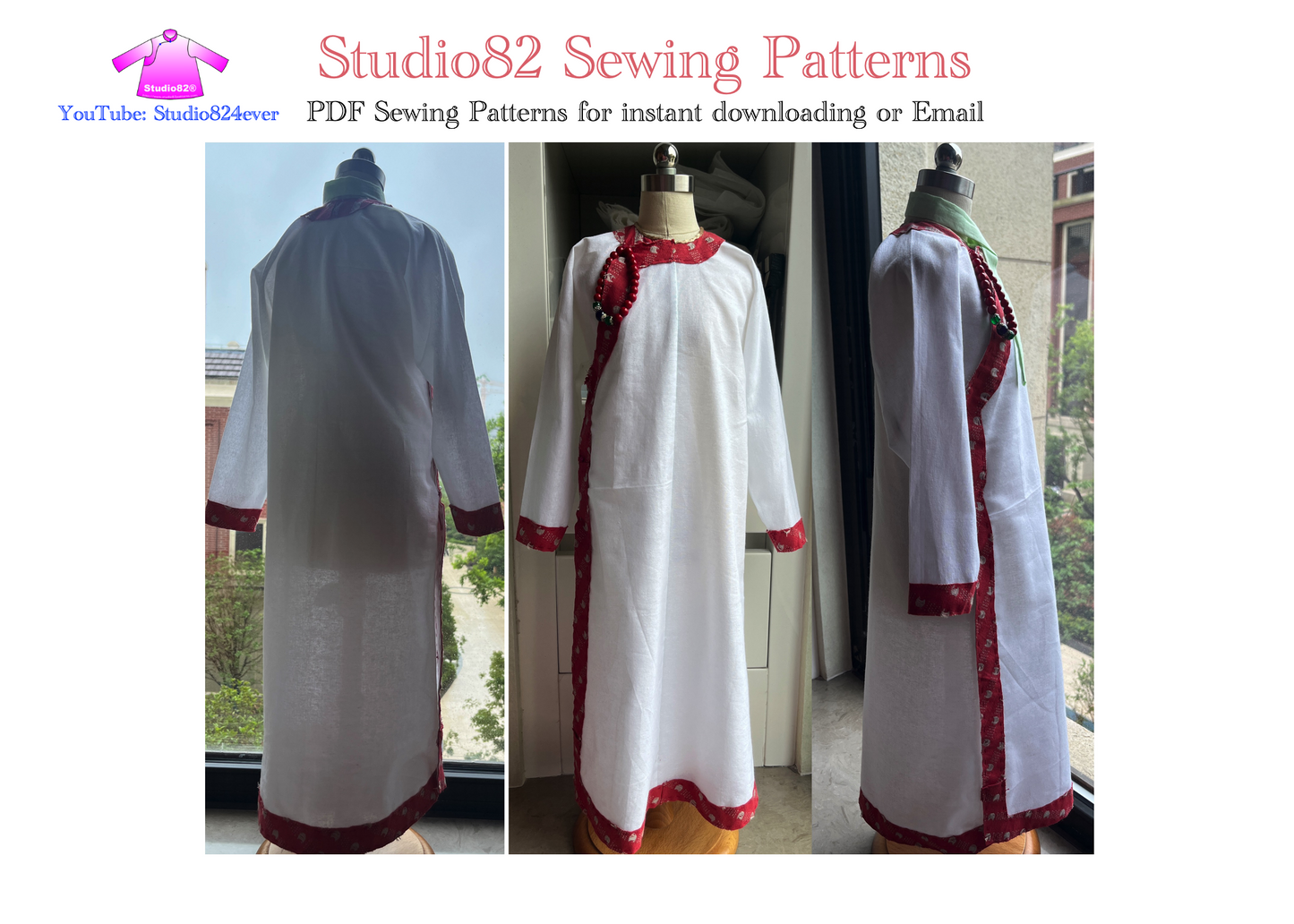 Digital Sewing pattern of Manchu women's Chenyi from Ruyis Royal Love