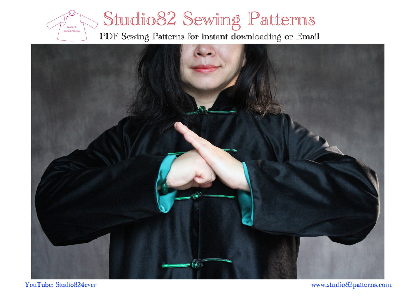 Digital Sewing Pattern of Tangzhuang Jacket/ Tang Suit/ Chinese Jacket  for Women