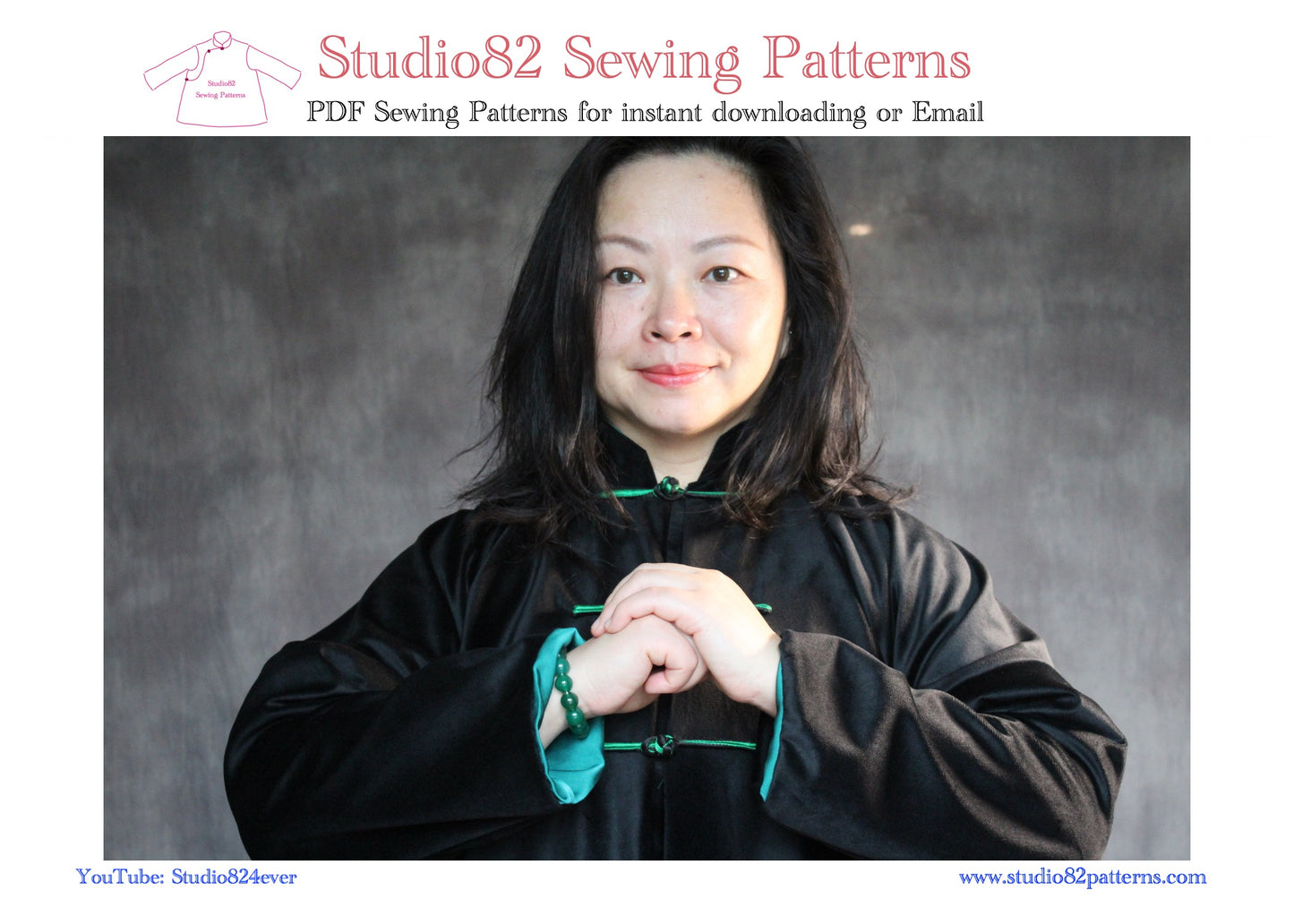 Digital Sewing Pattern of Tangzhuang Jacket/ Tang Suit/ Chinese Jacket  for Women