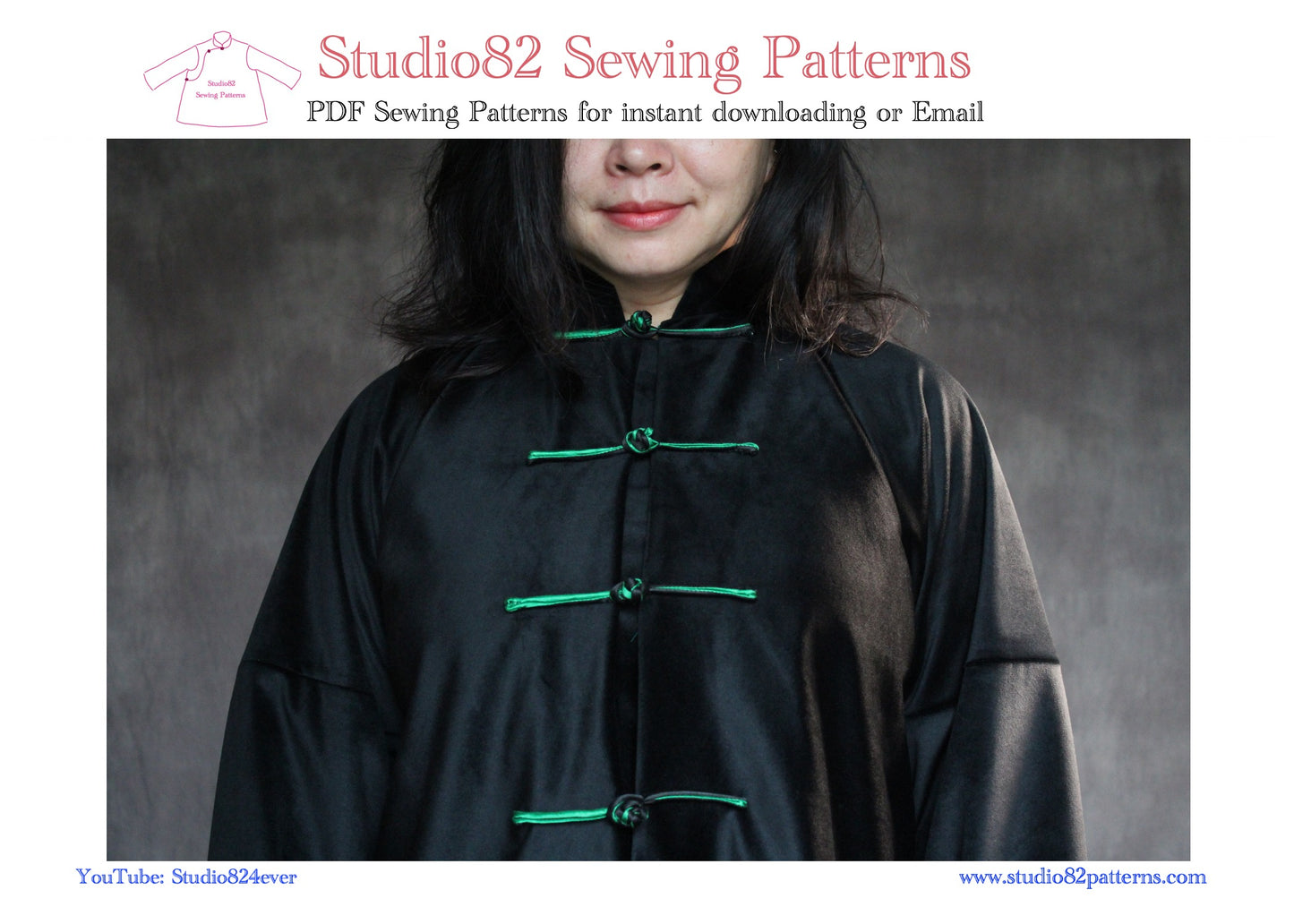 Digital Sewing Pattern of Tangzhuang Jacket/ Tang Suit/ Chinese Jacket  for Women
