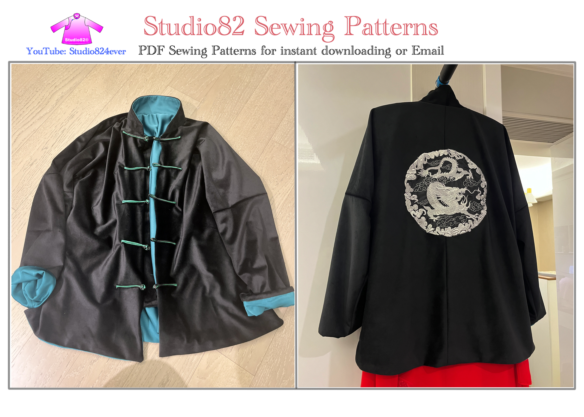ジャケット・アウター Tianlang Zhao Digital Sewing Pattern of Tangzhuang Jacket/ Tang Suit