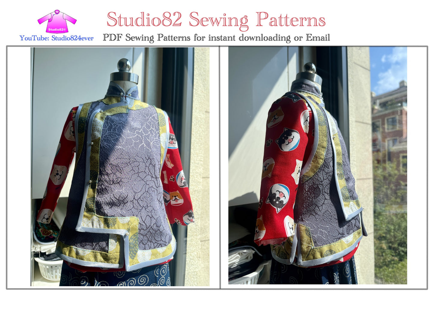 PDF Sewing pattern of PiPa Jin Waistcoat / Pipa-Style Waistcoat