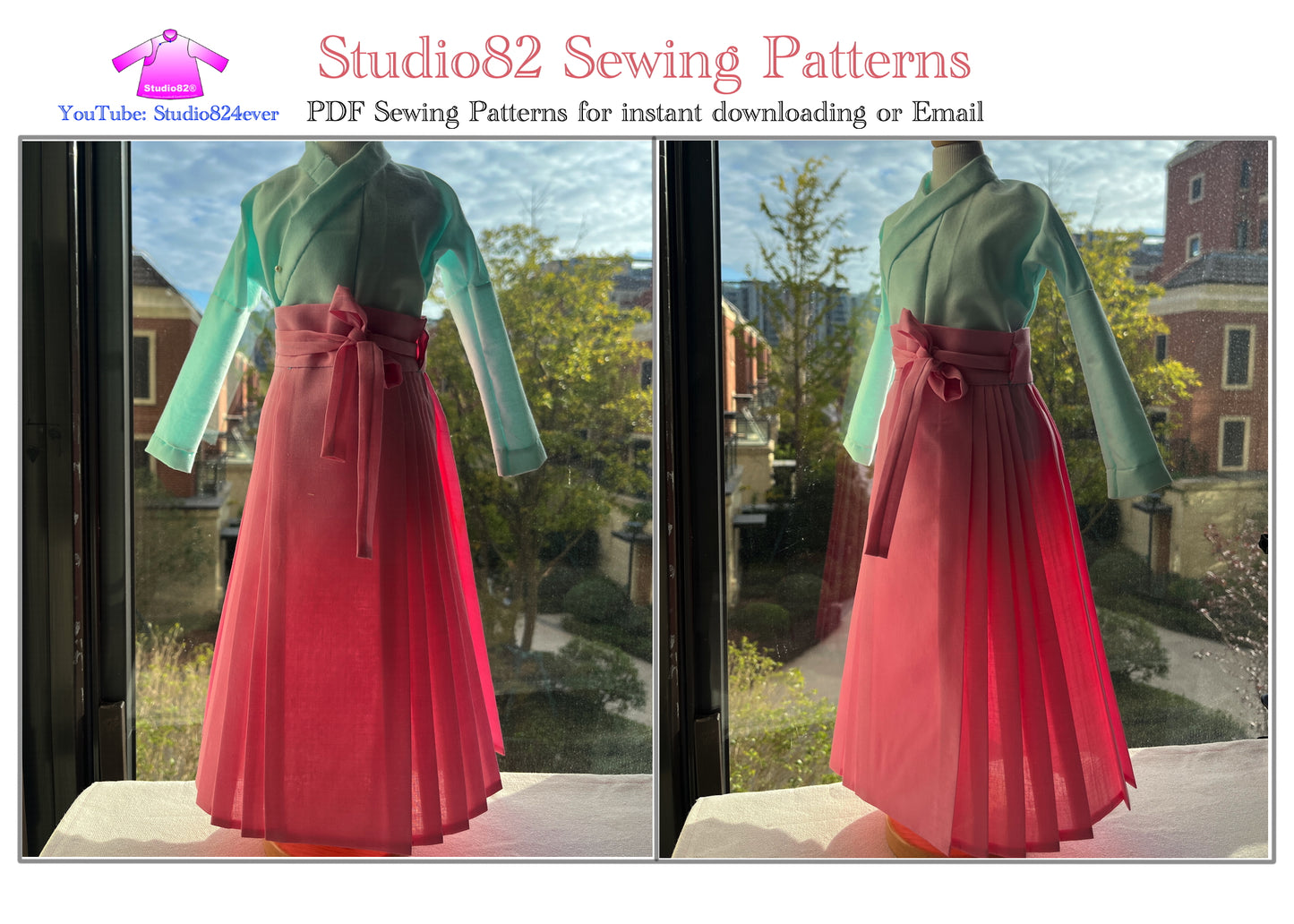 Horse Face Skirt  for Children PDF  Sewing Pattern