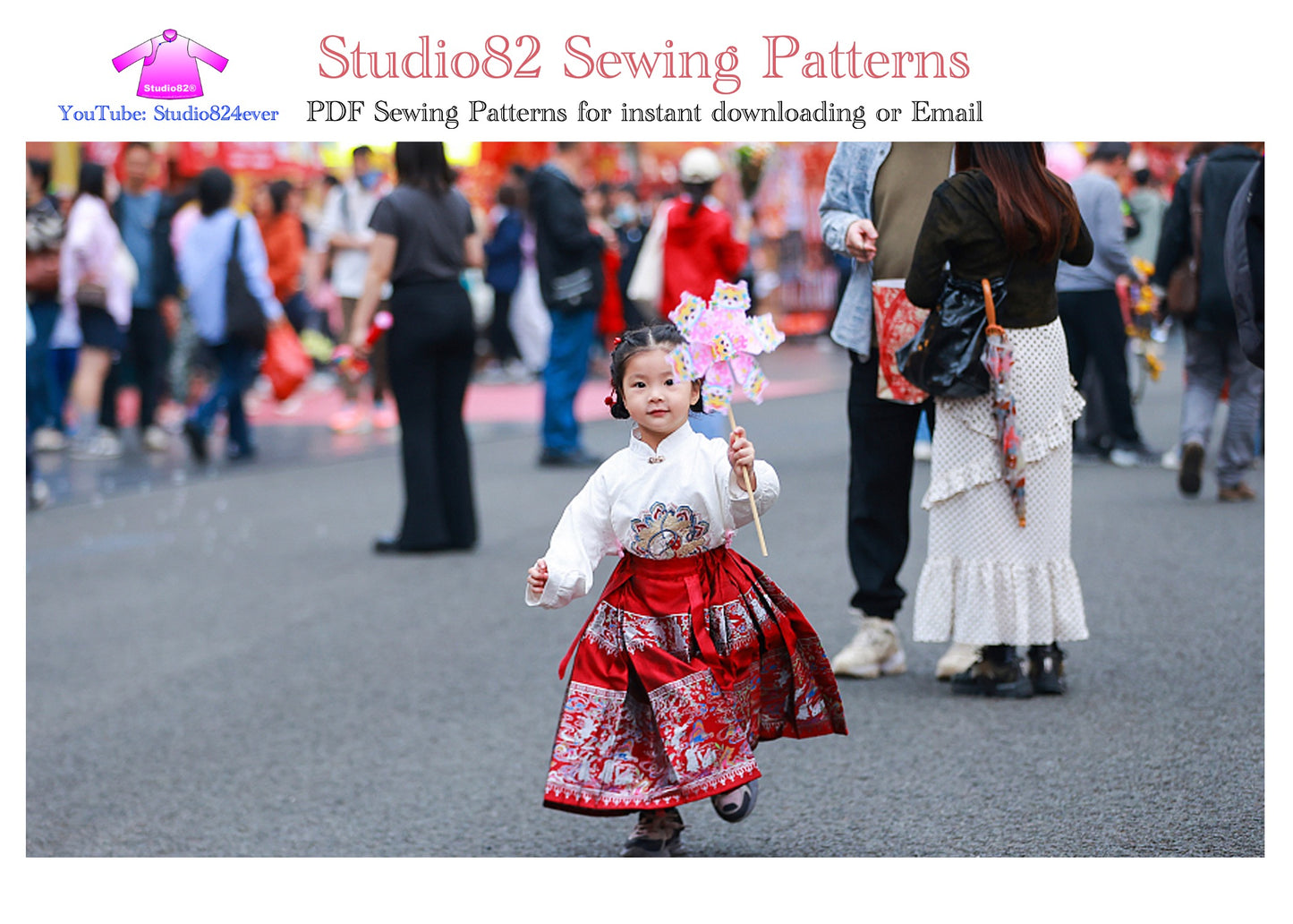 Horse Face Skirt  for Children PDF  Sewing Pattern