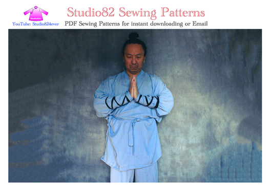 Shaolin Temple Warrior Monk Robe Digital Sewing Pattern / Kung Fu Robe PDF Sewing Pattern