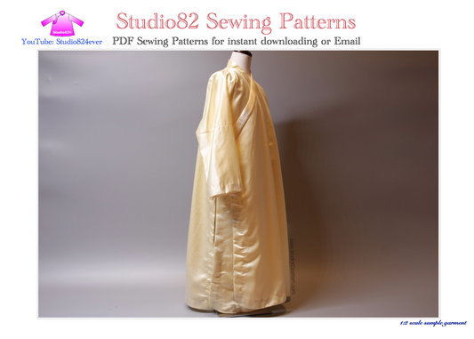 Digital Sewing Pattern: Ming Style Cross Collar Narrow-Sleeve Robe (直裰)
