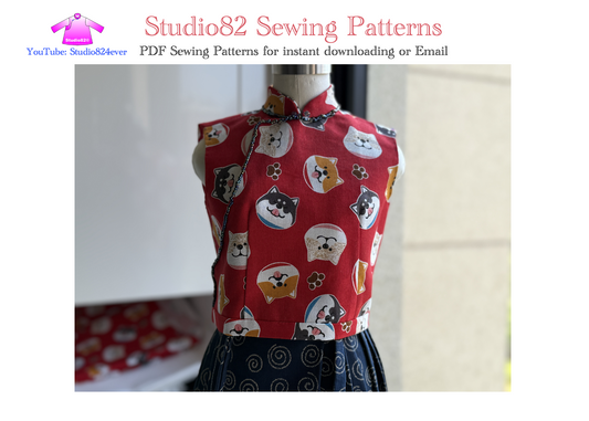 Digital Sewing Pattern of Oriental Charm Cheongsam Crop Top