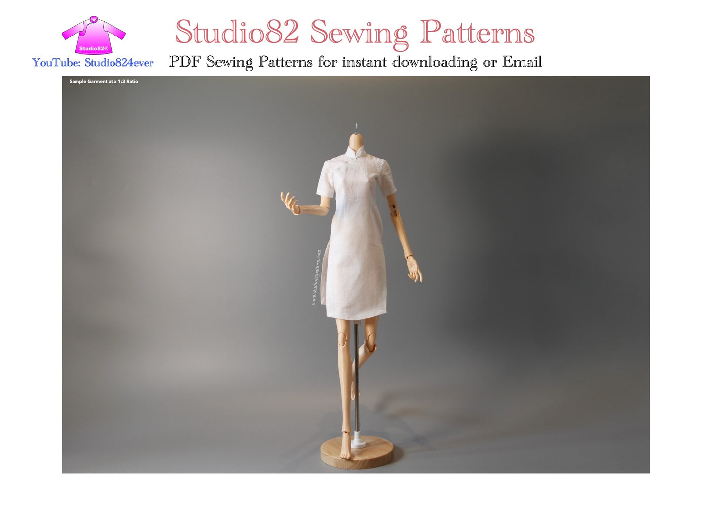 Digital Sewing Pattern – Short-Sleeve Qipao