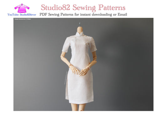 Digital Sewing Pattern – Short-Sleeve Qipao
