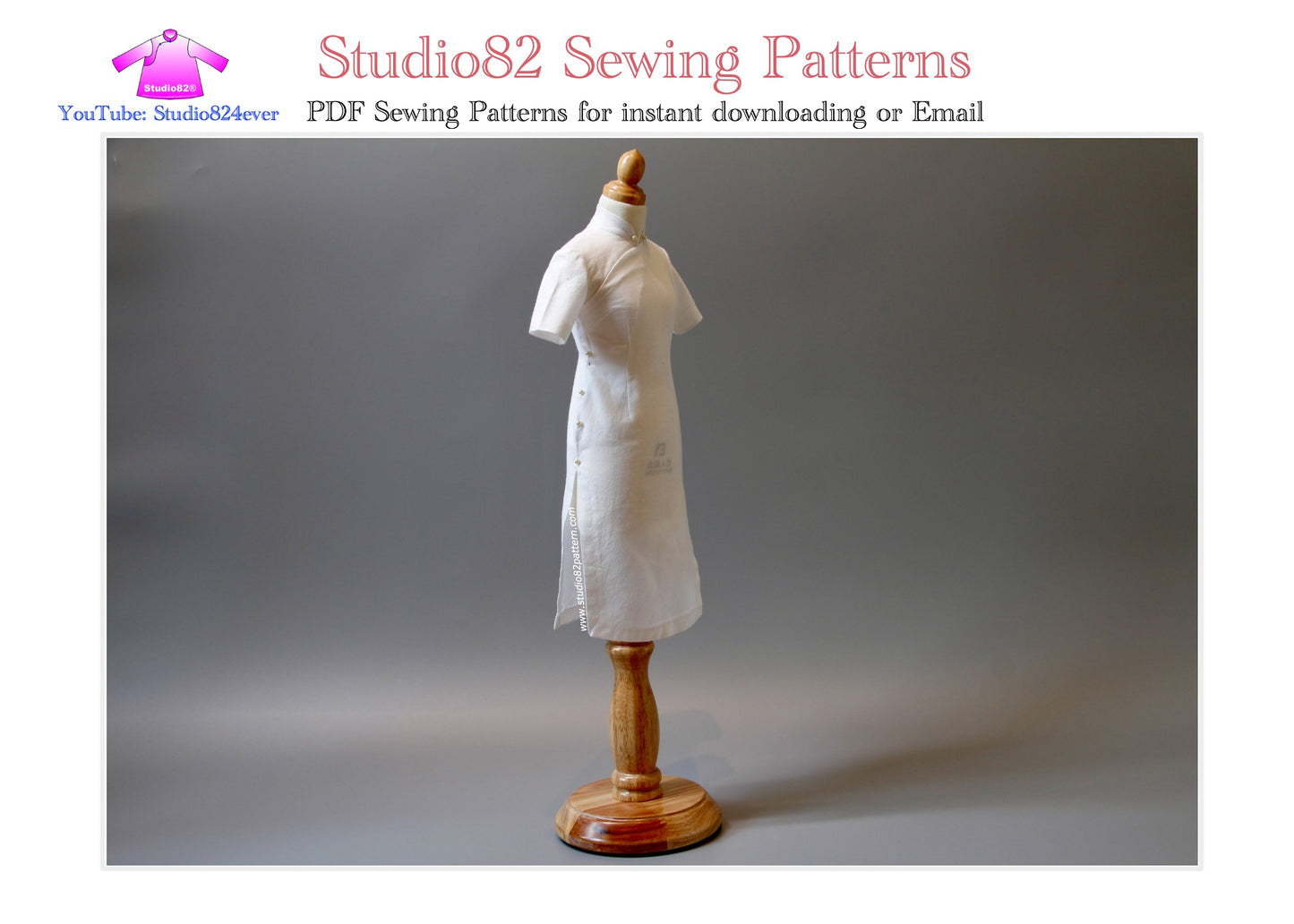 Digital Sewing Pattern – Short-Sleeve Qipao
