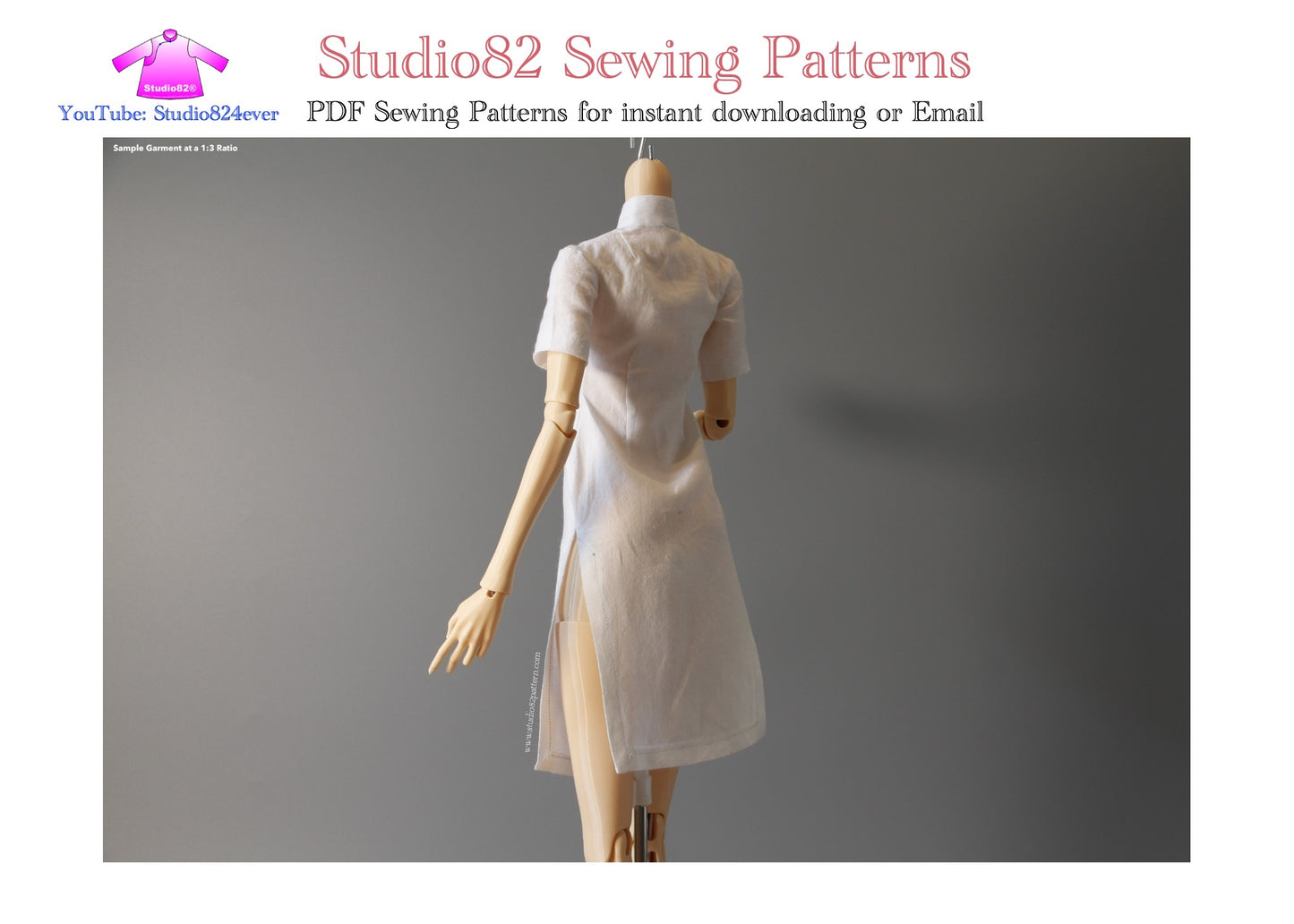 Digital Sewing Pattern – Short-Sleeve Qipao