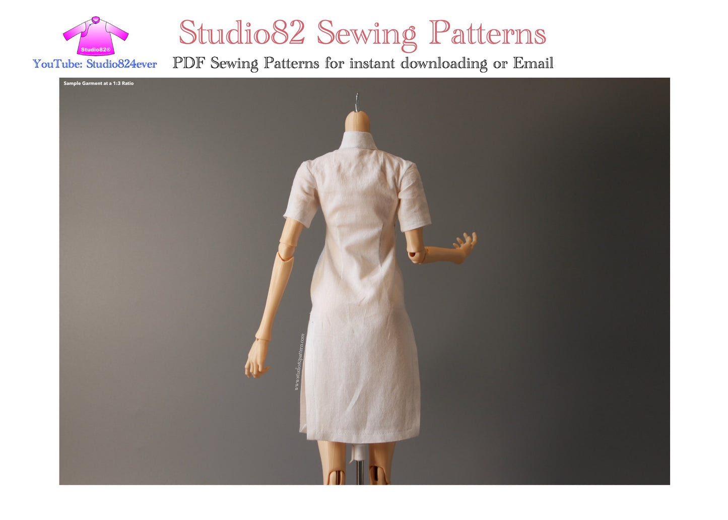 Digital Sewing Pattern – Short-Sleeve Qipao