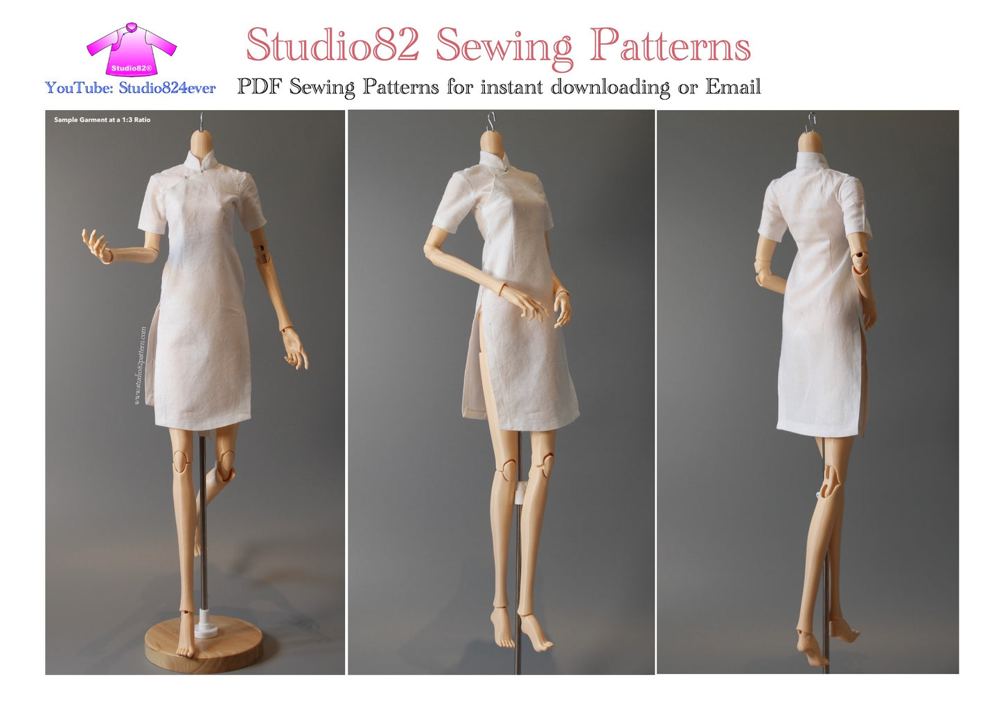 Digital Sewing Pattern – Short-Sleeve Qipao