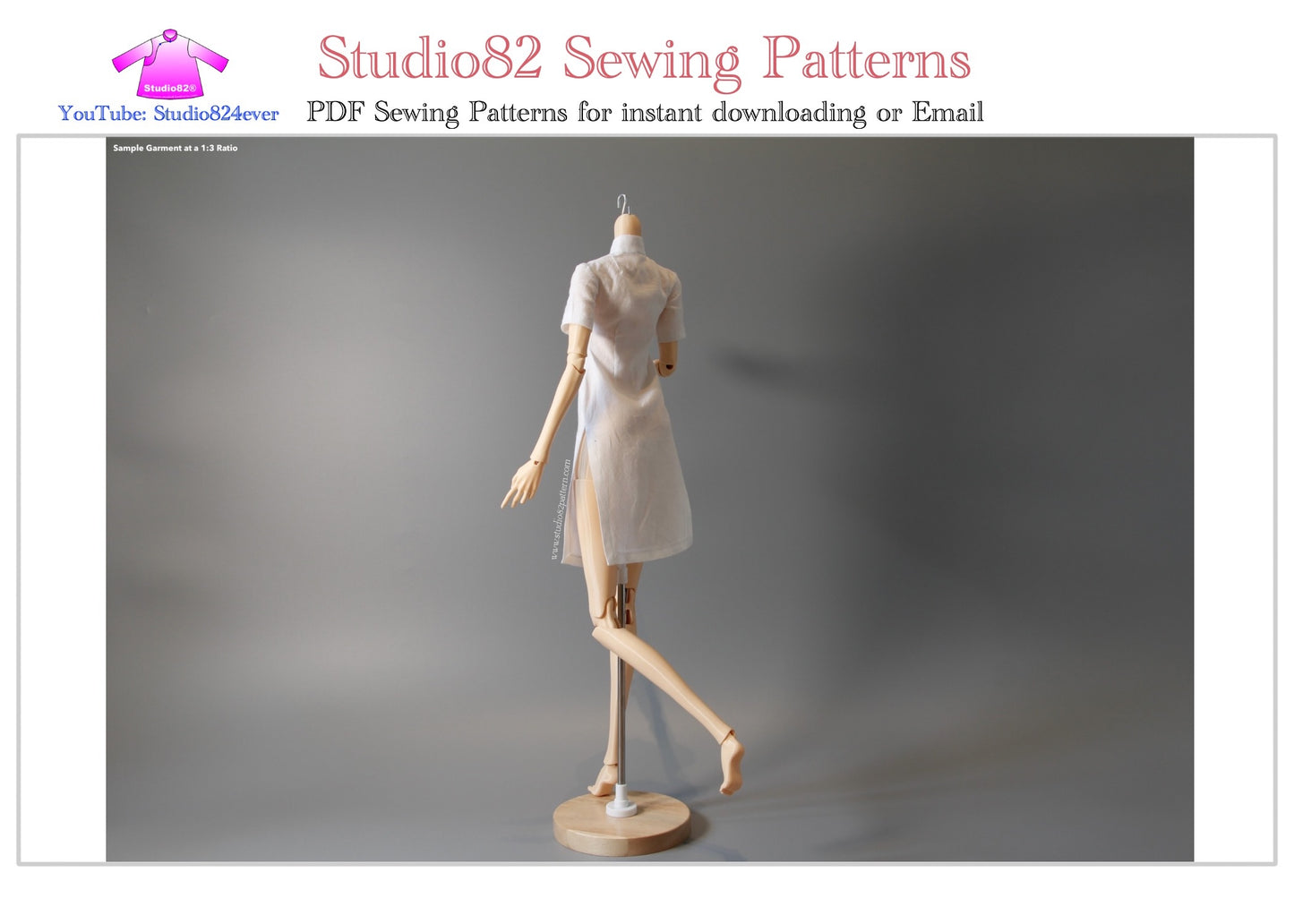 Digital Sewing Pattern – Short-Sleeve Qipao