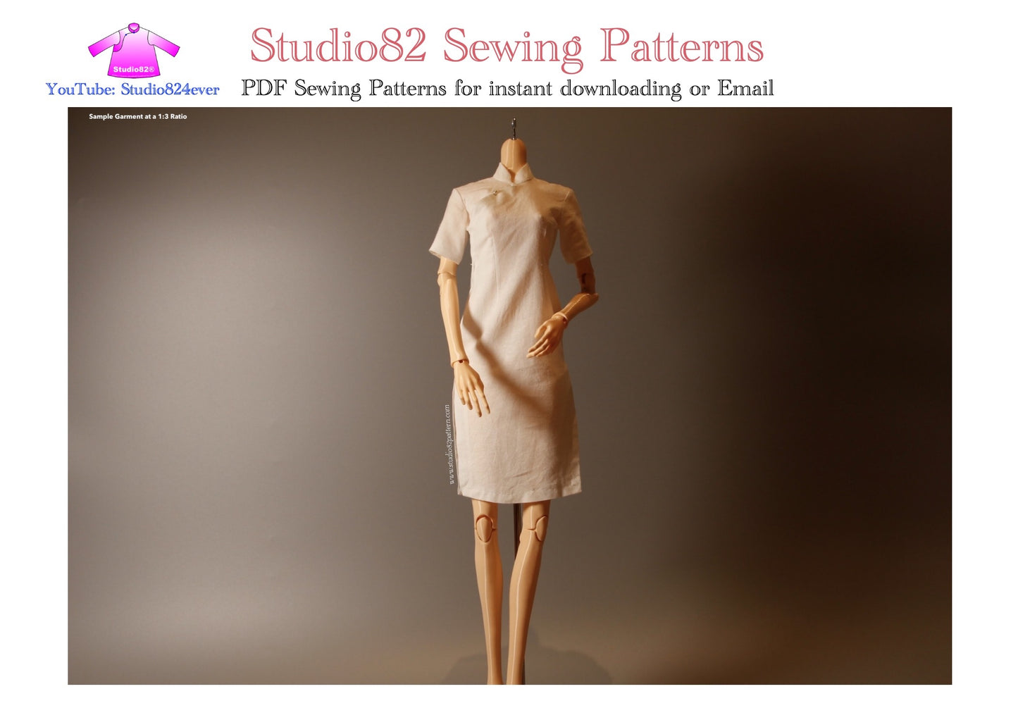 Digital Sewing Pattern – Short-Sleeve Qipao