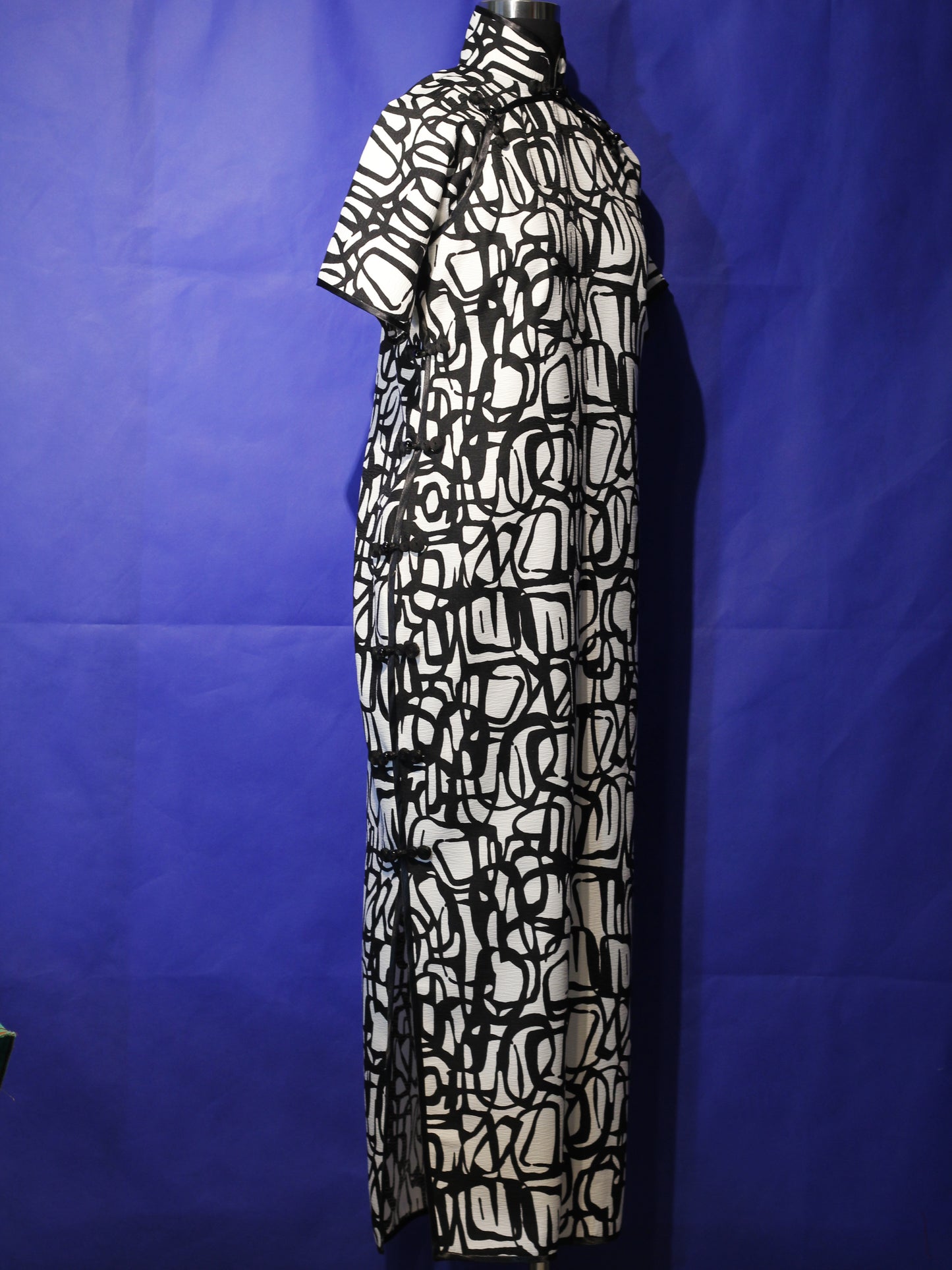 Digital Sewing Pattern of Double Diagonal Plackets Cheongsam Gown
