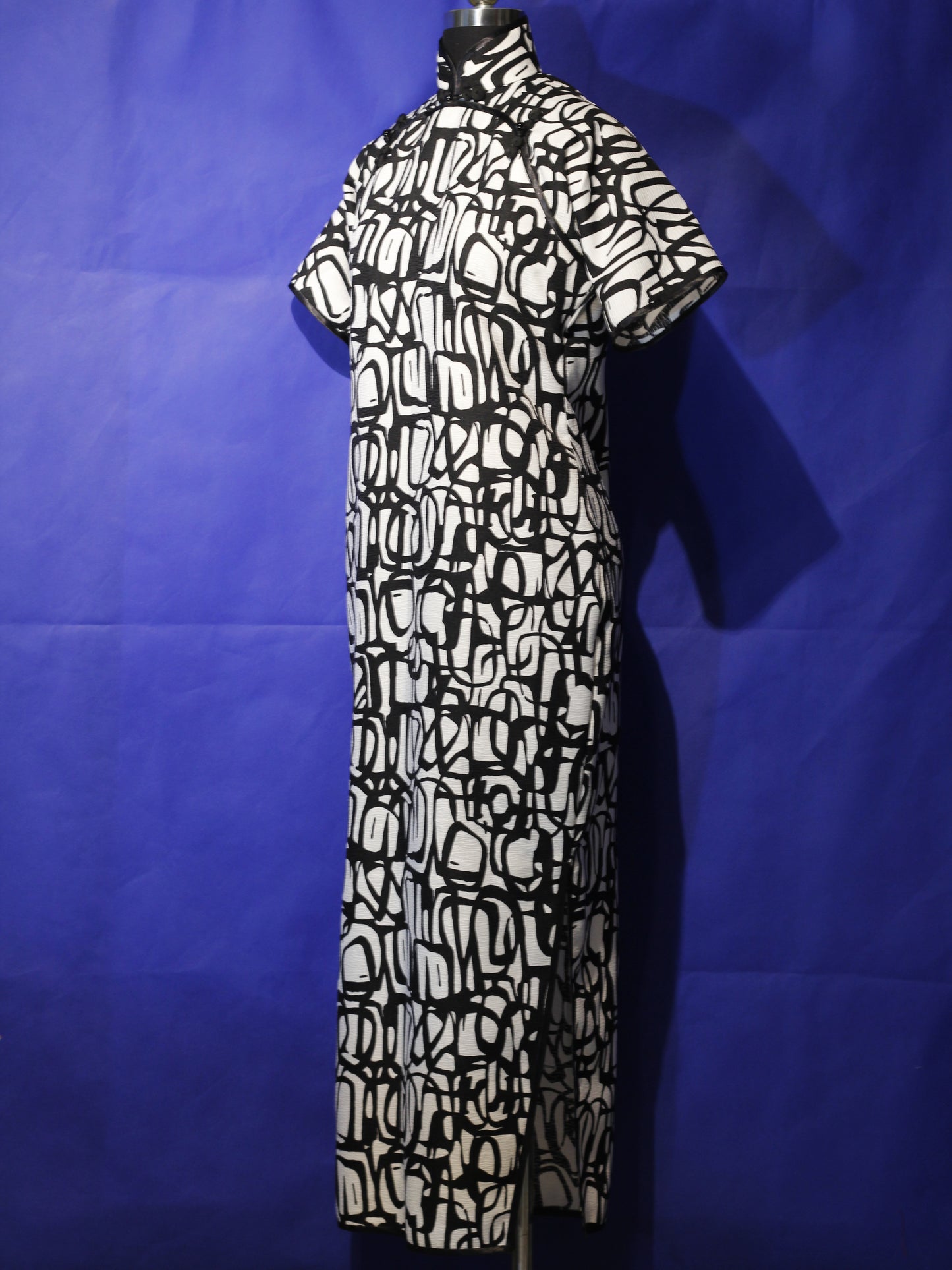Digital Sewing Pattern of Double Diagonal Plackets Cheongsam Gown